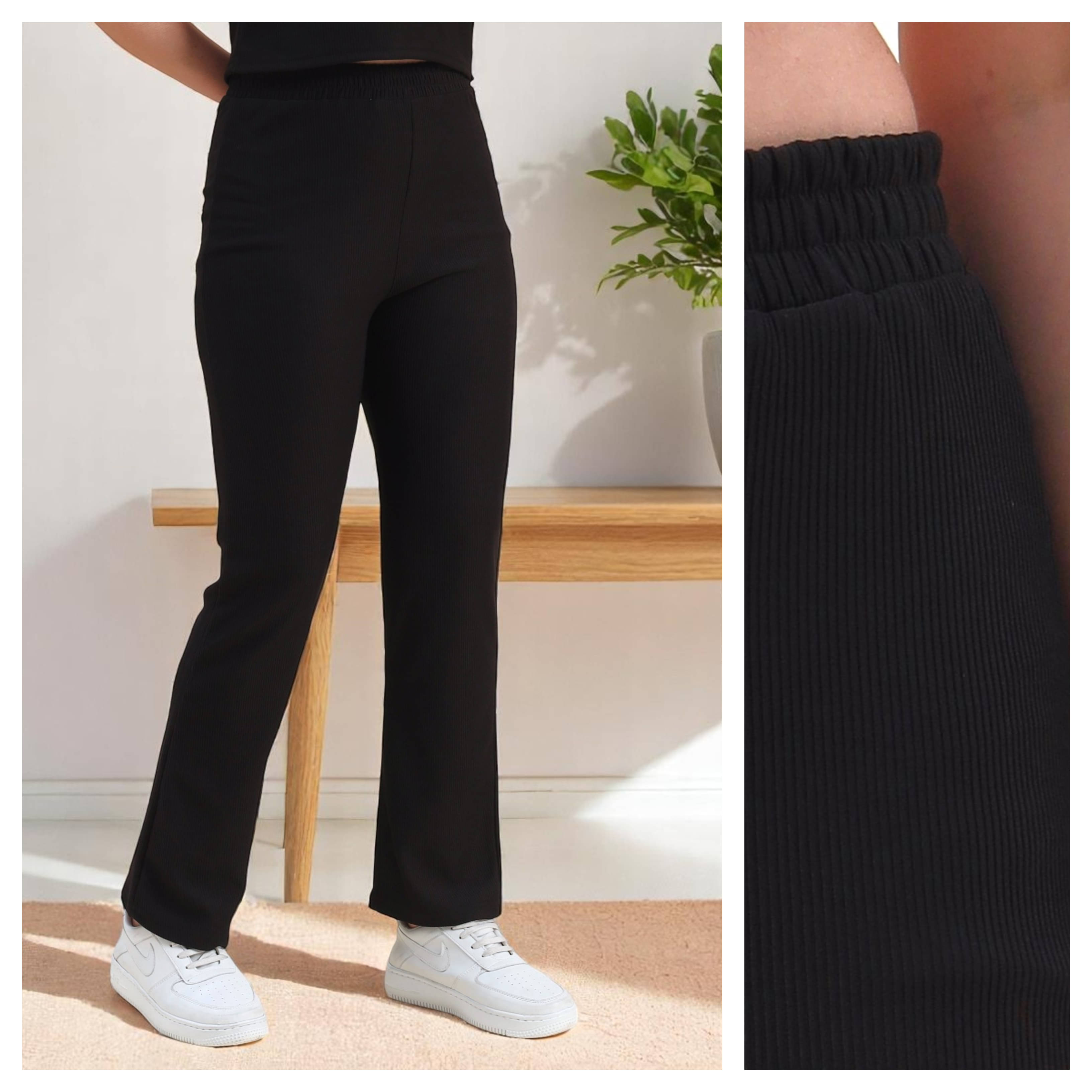     			Leewan Black Cotton Women's Running Trackpants ( Pack of 1 )