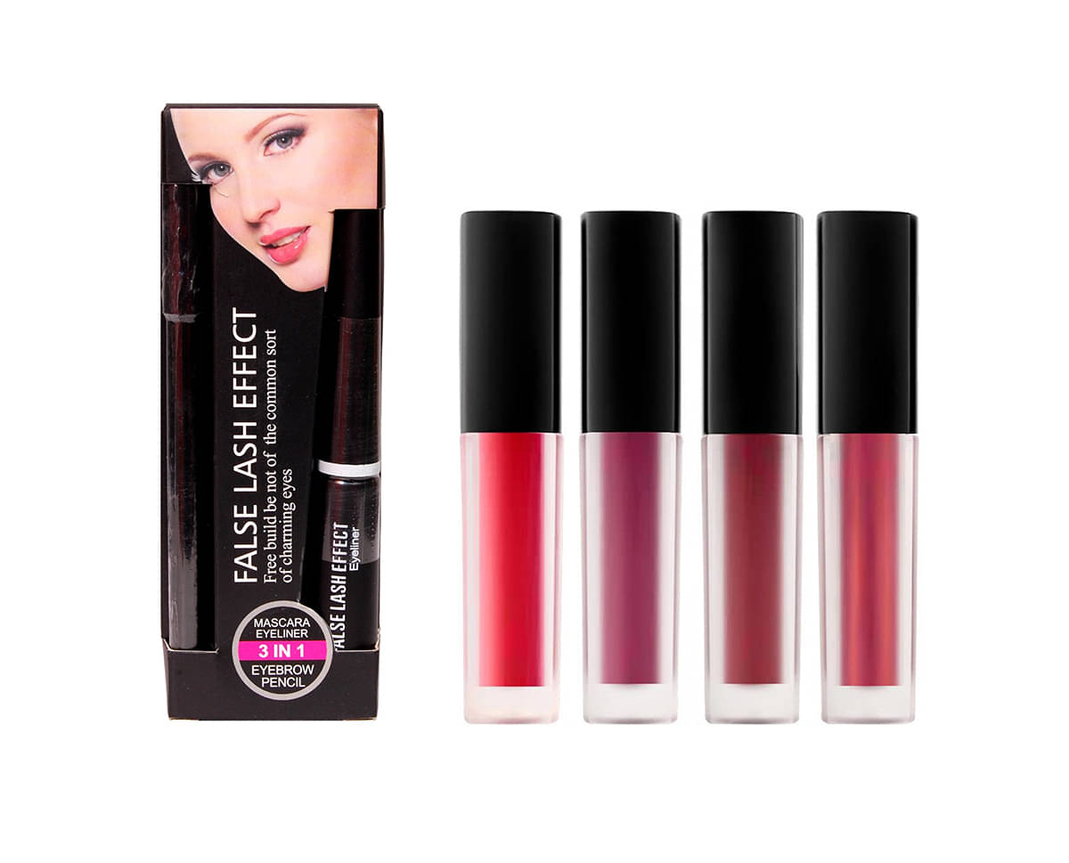     			Lenon Multi Matte Waterproof Liquid Lipstick ( Pack of 2 )