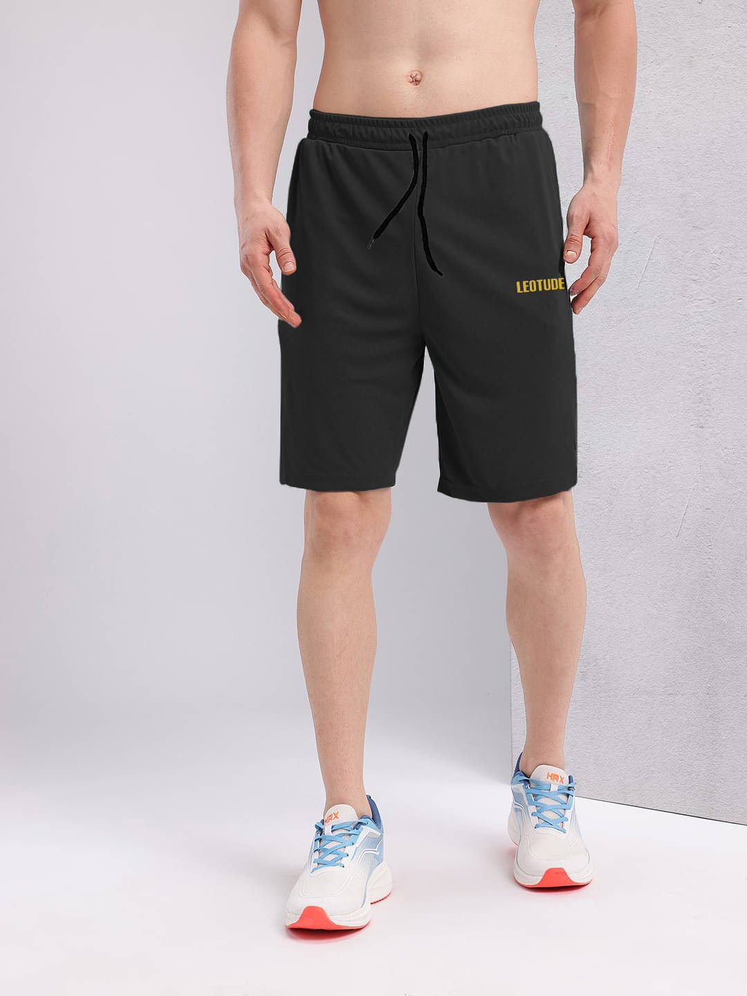 Leotude Black Cotton Blend Men's Running Shorts ( Pack of 1 ) Leotude Black Cotton Blend Men's Running Shorts ( Pack of 1 )