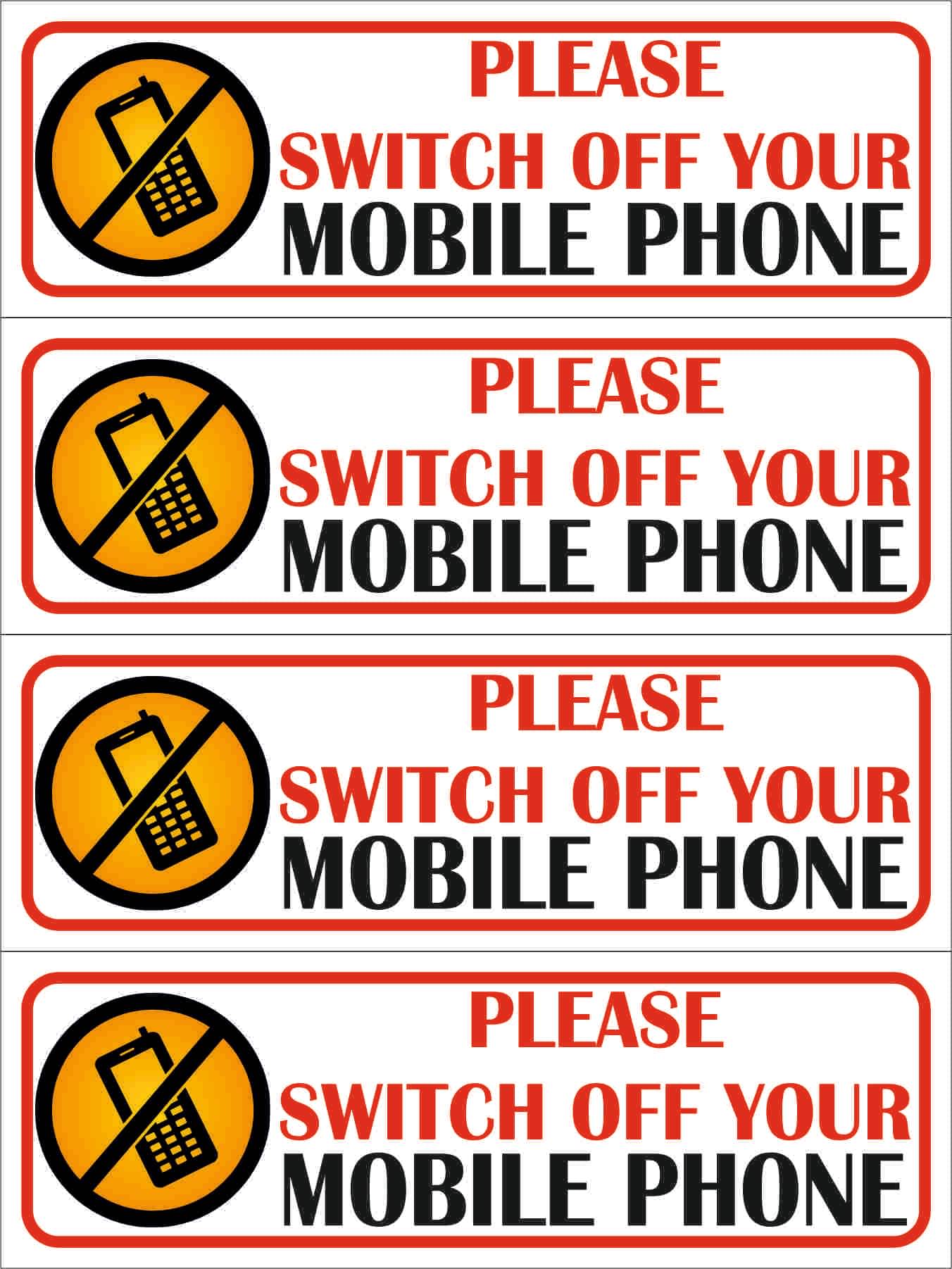 PVC Sticker – Please Switch Off Your Mobile Sign for Office, Clinic, Hospital, School – 9x3 Inches – Waterproof & Durable PVC Sticker – Please Switch Off Your Mobile Sign for Office, Clinic, Hospital, School – 9x3 Inches – Waterproof & Durable