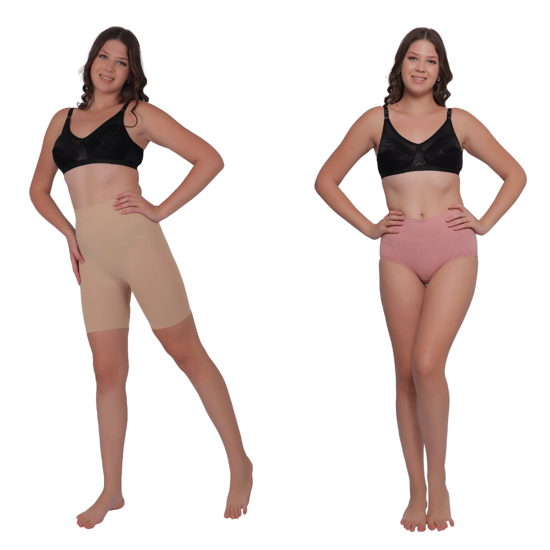 Pia Trends Pack of 2 Nylon Women's Tummy Tucker ( Beige,Peach ) Pia Trends Pack of 2 Nylon Women's Tummy Tucker ( Beige,Peach )