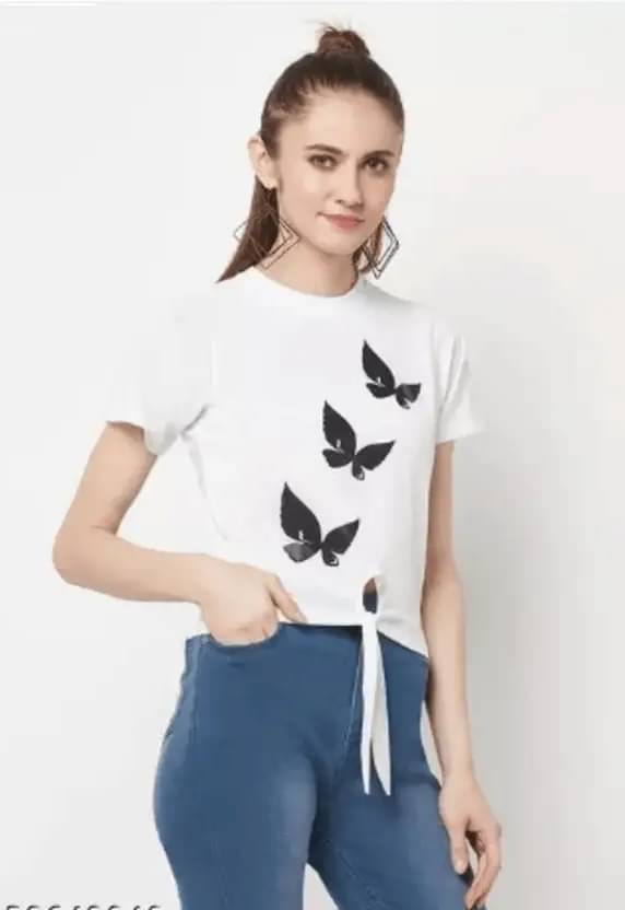     			Rebound Women's Cotton Blend Crop Top ( White )