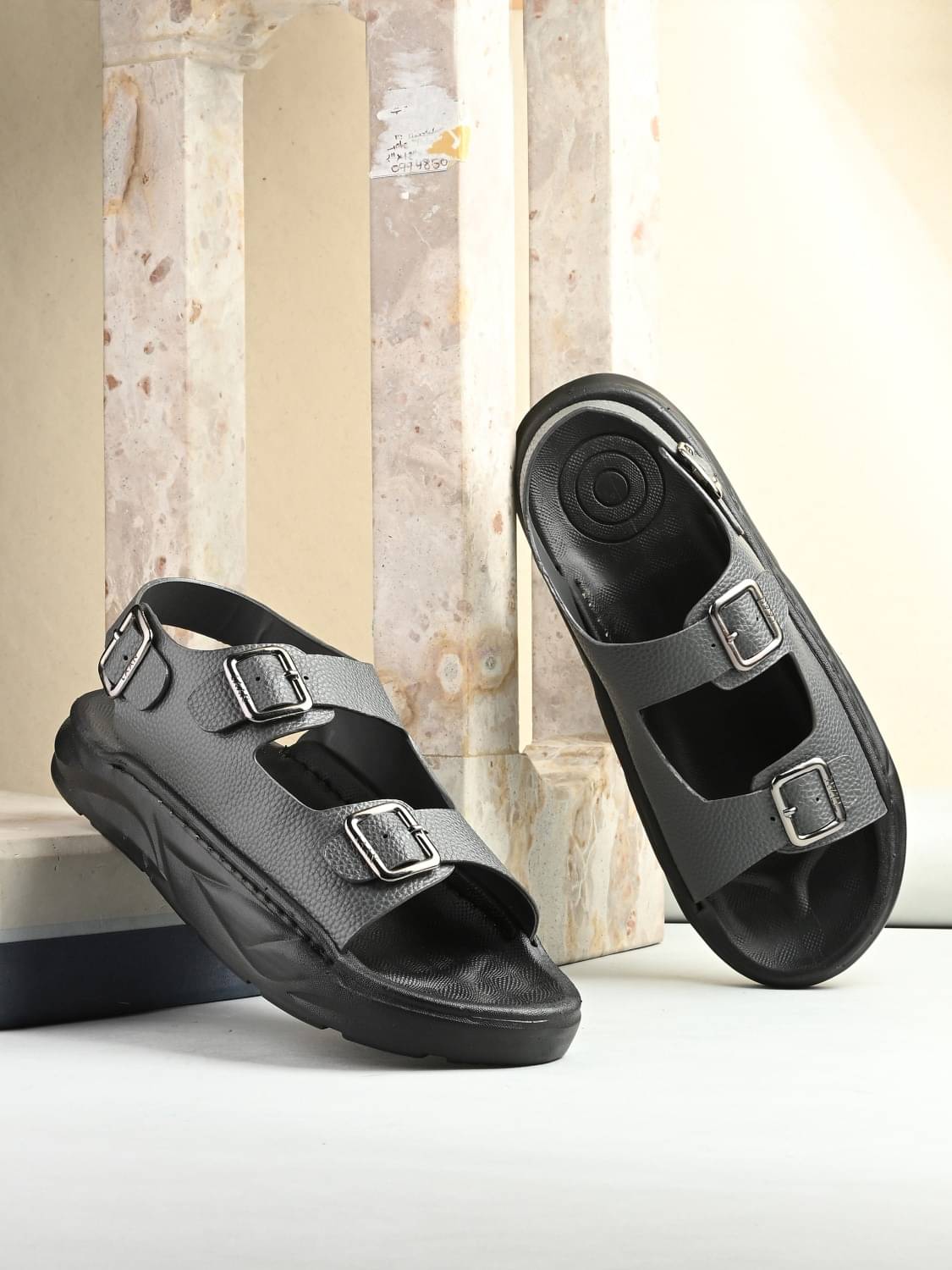 Rising Wolf - Grey Men's Sandals     			Rising Wolf - Grey Men's Sandals