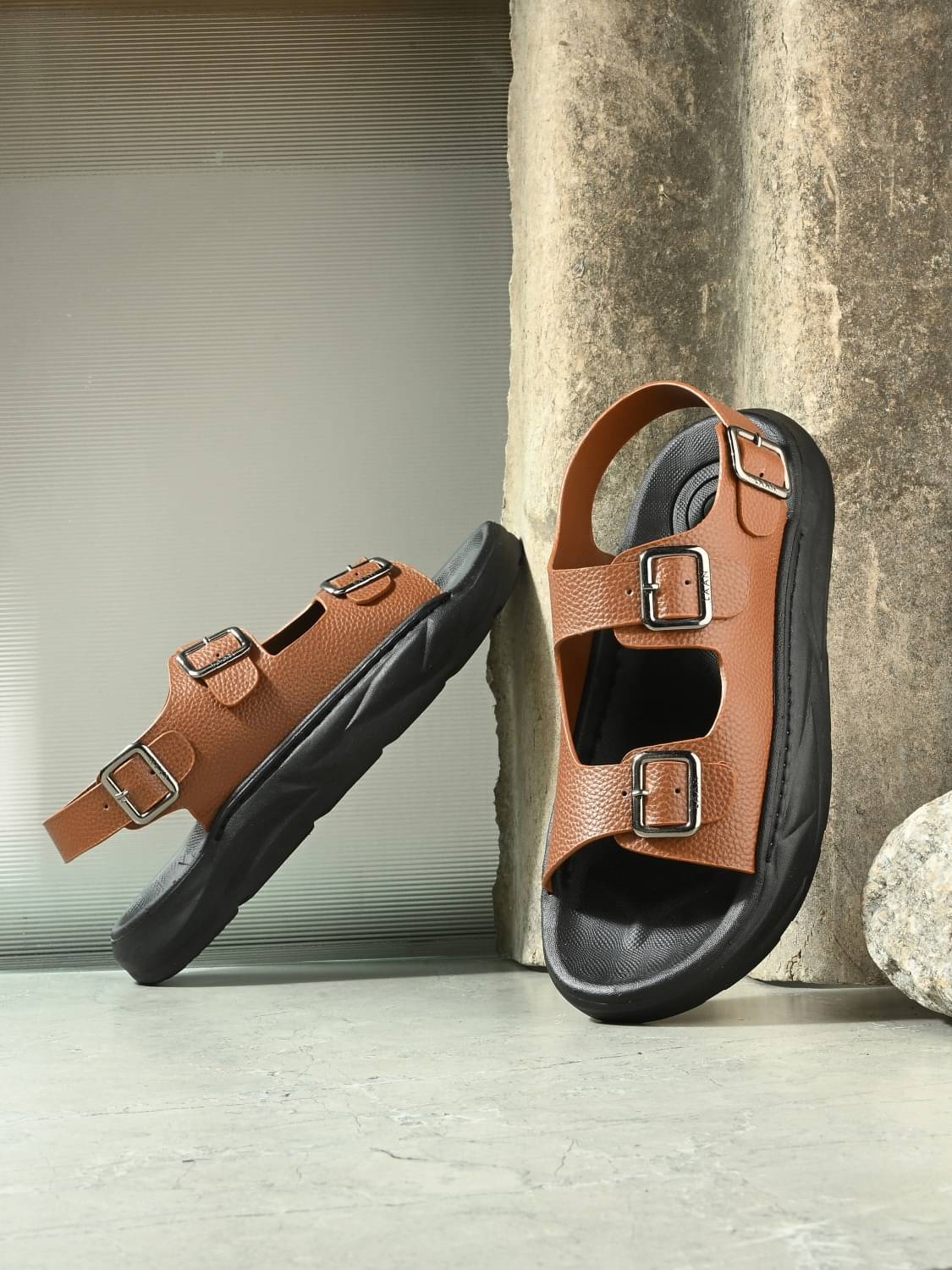 Rising Wolf - Tan Men's Sandals     			Rising Wolf - Tan Men's Sandals