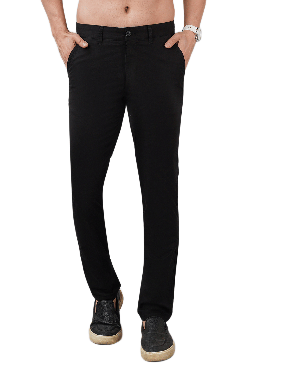     			Sand Dunes Slim Flat Men's Chinos - Black ( Pack of 1 )