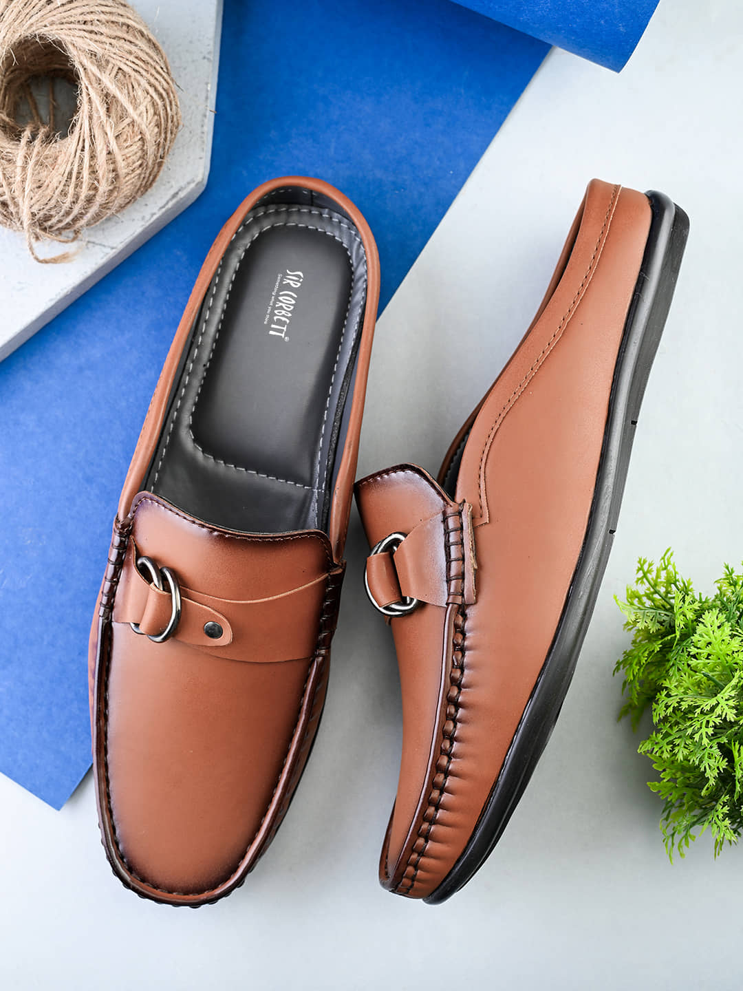 Sir Corbett Tan Men's Slip on - Formal Shoes | Buy online on ZillyBuy
