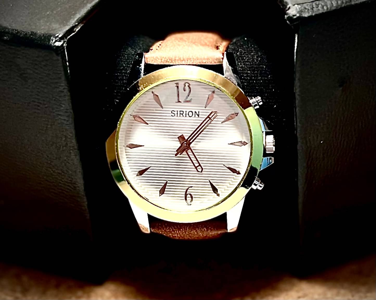     			Sirion Tan Leather Analog Men's Watch