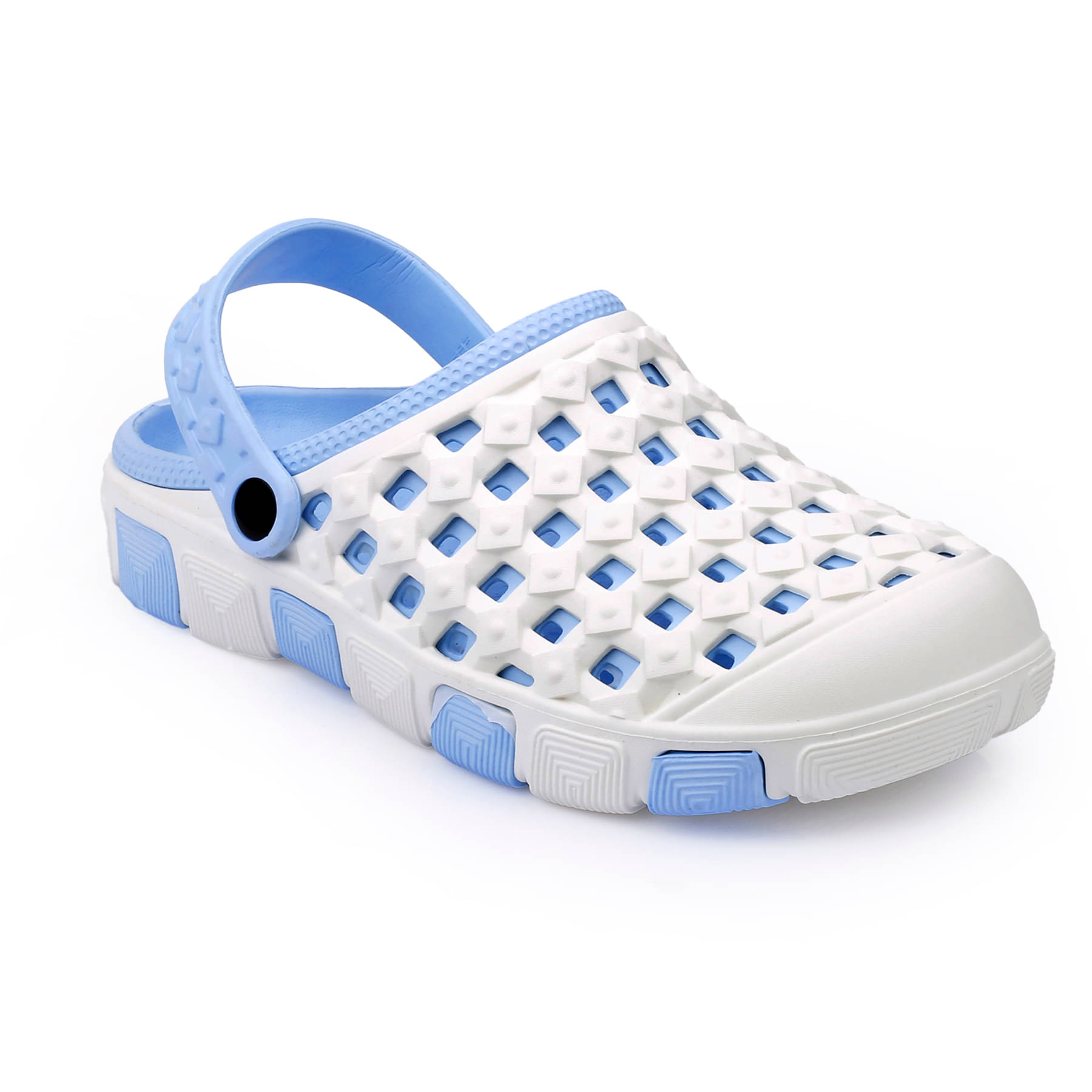     			TR - White,SkyBlue Men's Clogs