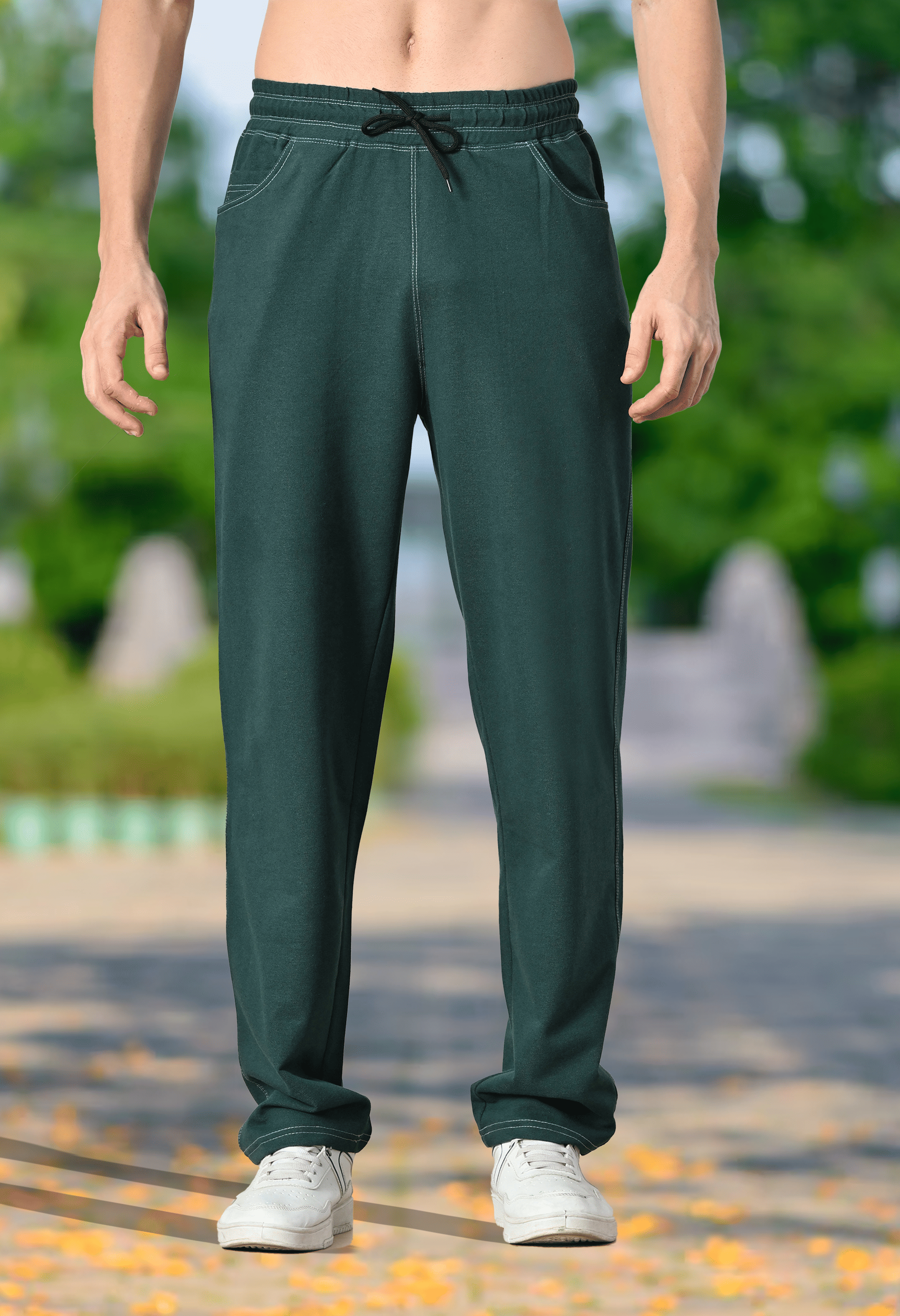 Unicus Apparel Dark Green Cotton Blend Men's Joggers ( Pack of 1 ) Unicus Apparel Dark Green Cotton Blend Men's Joggers ( Pack of 1 )