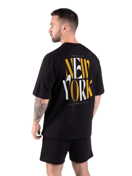 Unicus Apparel Men Cotton Oversized Fit Printed T-Shirt ( Black )     			Unicus Apparel Men Cotton Oversized Fit Printed T-Shirt ( Black )