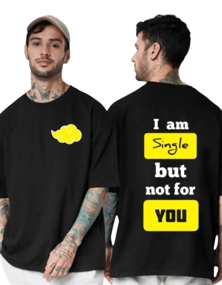 Unicus Apparel Men Cotton Oversized Fit Printed T-Shirt ( Black )     			Unicus Apparel Men Cotton Oversized Fit Printed T-Shirt ( Black )