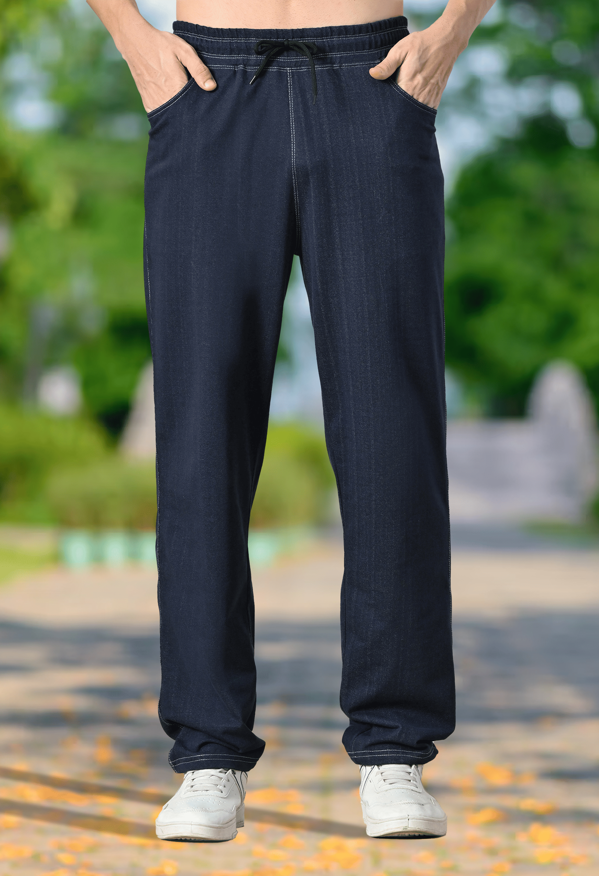     			Unicus Apparel Navy Cotton Blend Men's Joggers ( Pack of 1 )