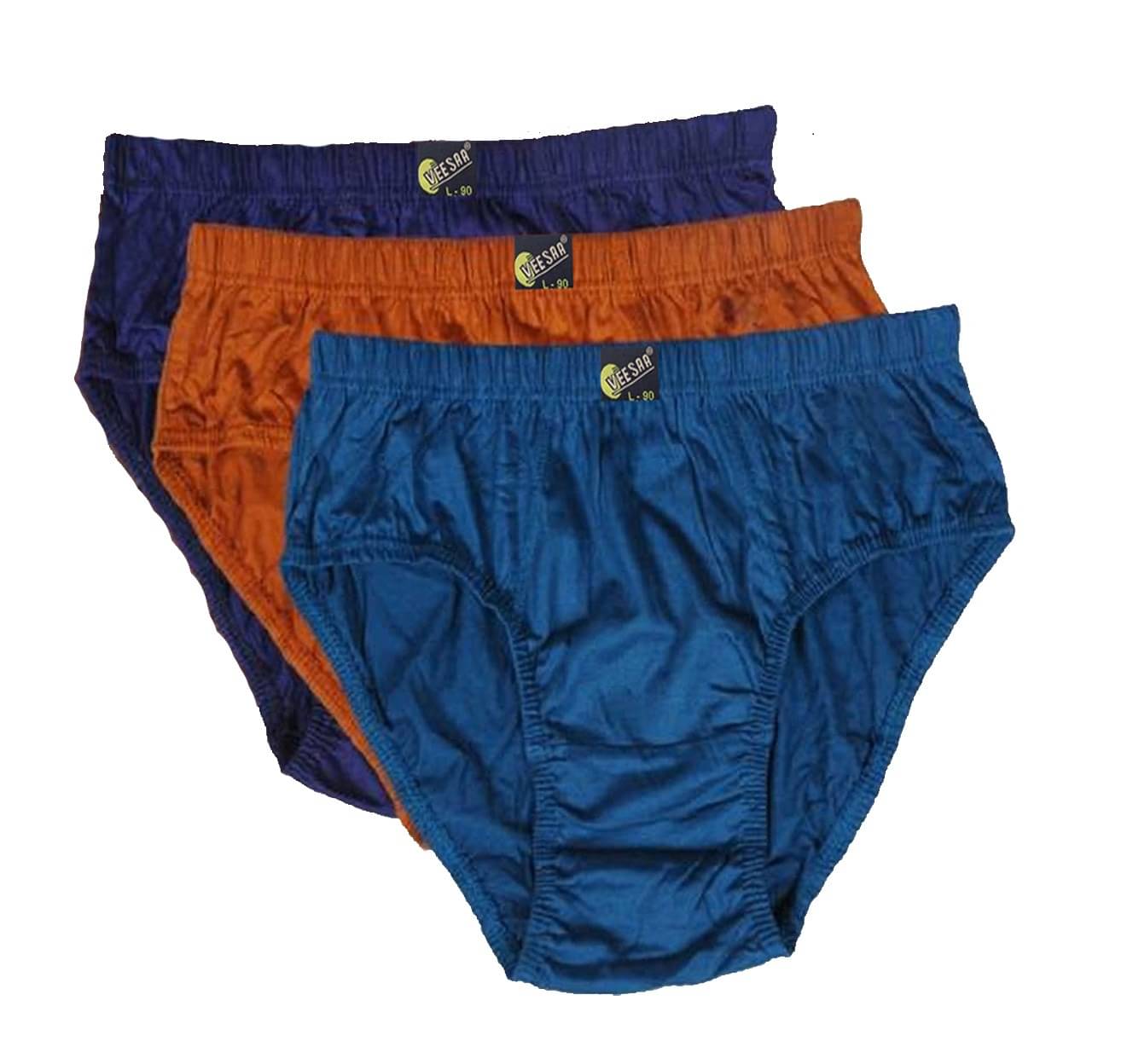 Vee Saa Hosiery Pack of 3 Cotton Briefs For Women ( Multi Color )     			Vee Saa Hosiery Pack of 3 Cotton Briefs For Women ( Multi Color )