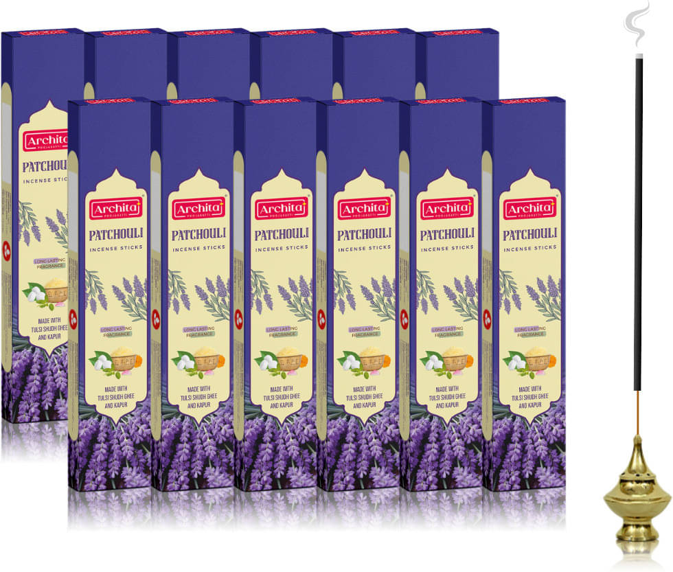 archita poojabatti Incense Dhoop Sticks Patchouli 10 gm ( Pack of 12 )     			archita poojabatti Incense Dhoop Sticks Patchouli 10 gm ( Pack of 12 )