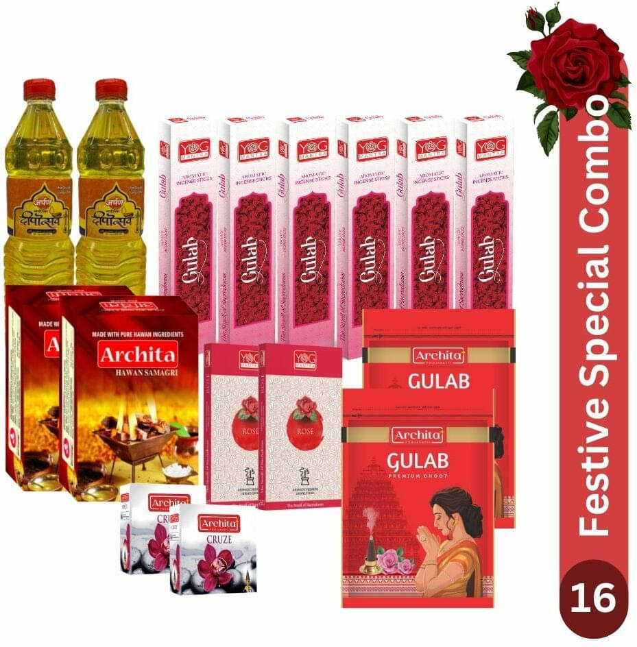    			archita poojabatti Pooja Kit 16 ( Pack of 16 )