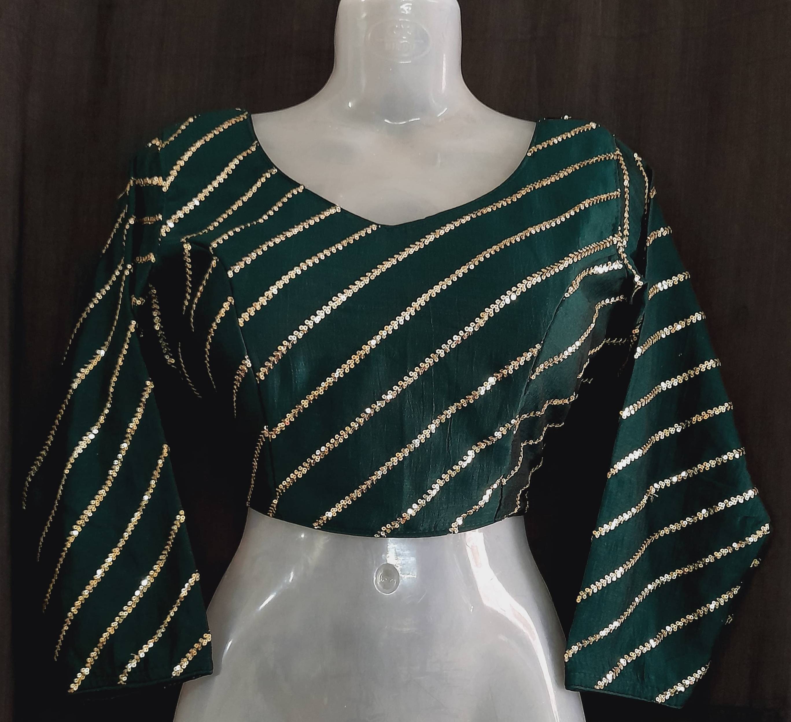 fancynine Olive Readymade with Pad Silk Women's Blouse ( Pack of 1 ) fancynine Olive Readymade with Pad Silk Women's Blouse ( Pack of 1 )
