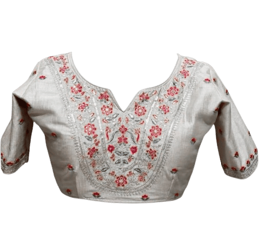 fancynine White Readymade with Pad Silk Women's Blouse ( Pack of 1 ) fancynine White Readymade with Pad Silk Women's Blouse ( Pack of 1 )