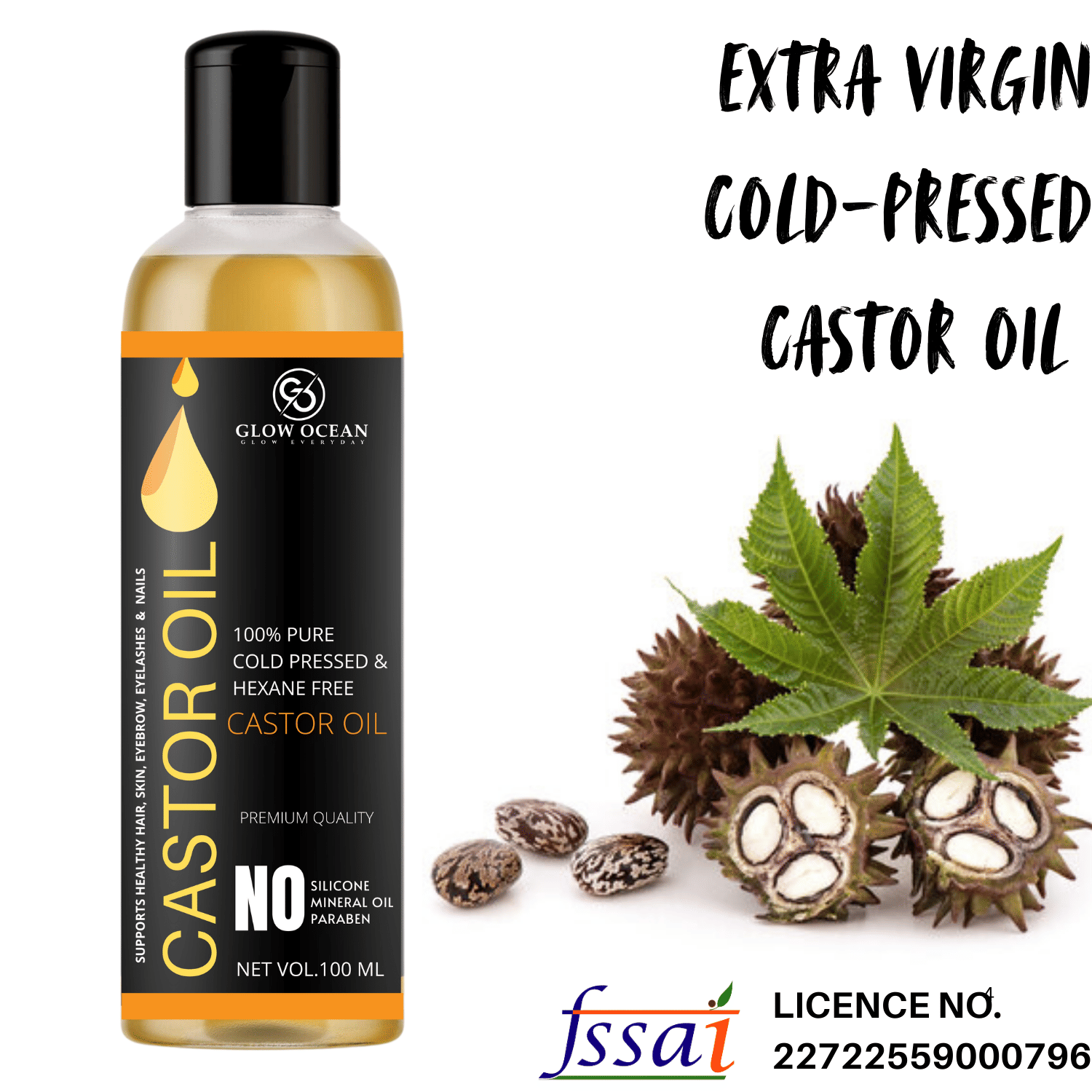 glow ocean Anti Hair Fall Castor Oil 100 ml ( Pack of 1 ) glow ocean Anti Hair Fall Castor Oil 100 ml ( Pack of 1 )