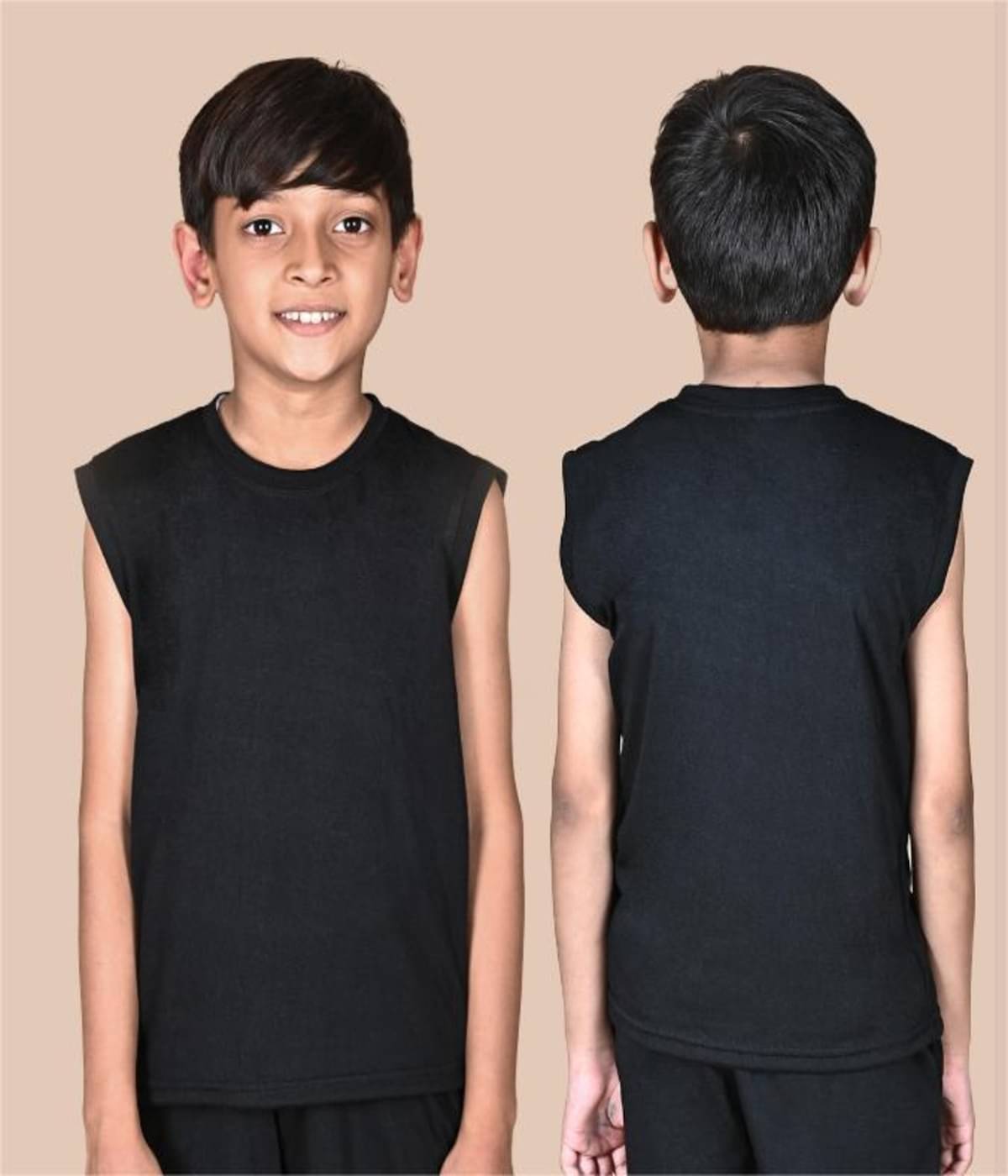     			AAL Pack of 1 Boys Cotton Blend T-Shirt ( Black )