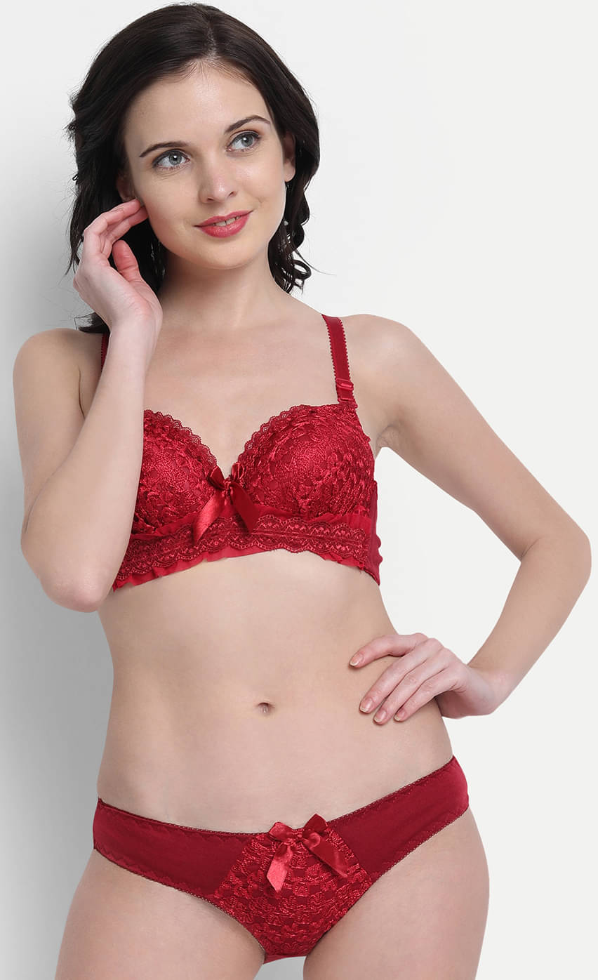 Briafinz Pack of 1 Net Bra & Panty Set For Women ( Pink ) Briafinz Pack of 1 Net Bra & Panty Set For Women ( Pink )