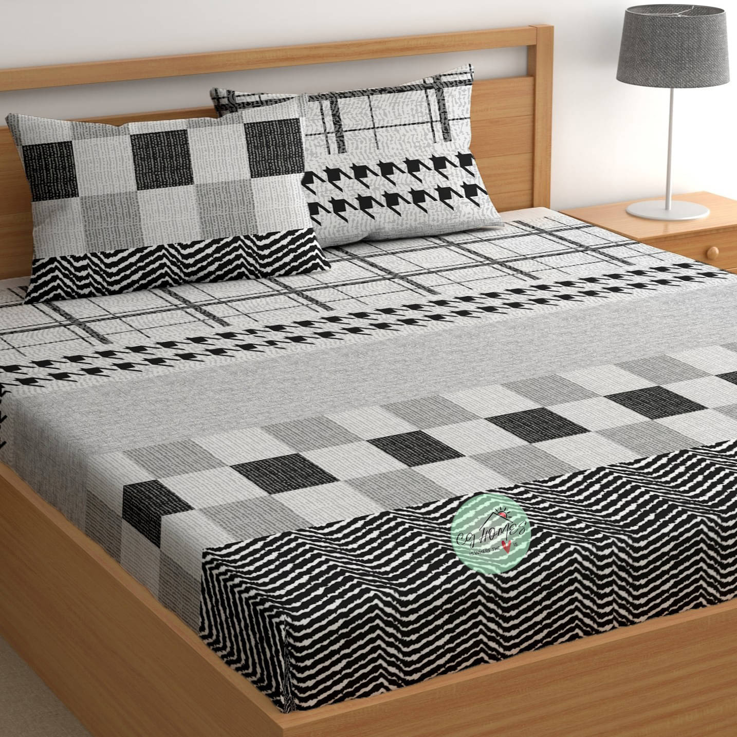 CG HOMES Microfiber 1 Double Bedsheet with 2 Pillow Covers ( Gray ) CG HOMES Microfiber 1 Double Bedsheet with 2 Pillow Covers ( Gray )