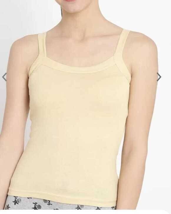     			CHARMZ Pack of 1 Cotton Lycra Camisoles ( Beige )