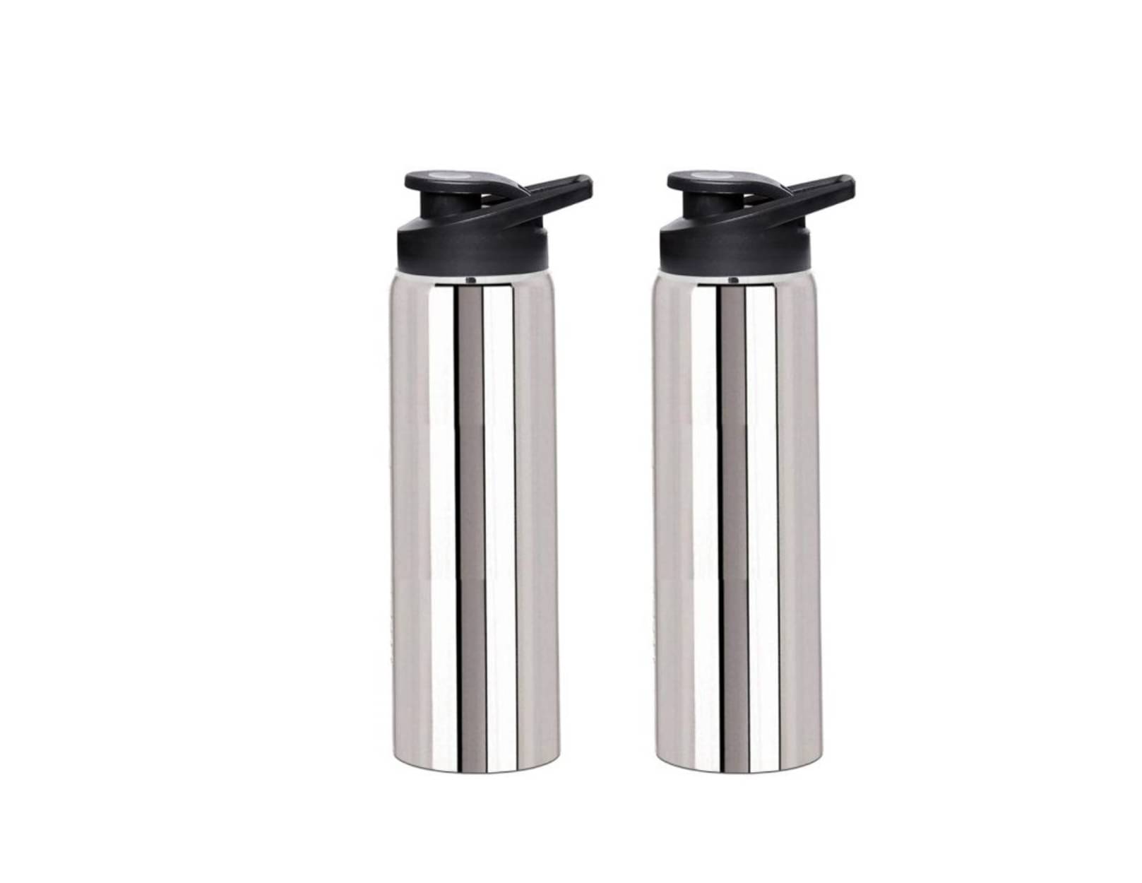 CrossPan Water Bottles / Fridge Bottles Black Stainless Steel Water Bottle 750 mL ( 2 ) CrossPan Water Bottles / Fridge Bottles Black Stainless Steel Water Bottle 750 mL ( 2 )