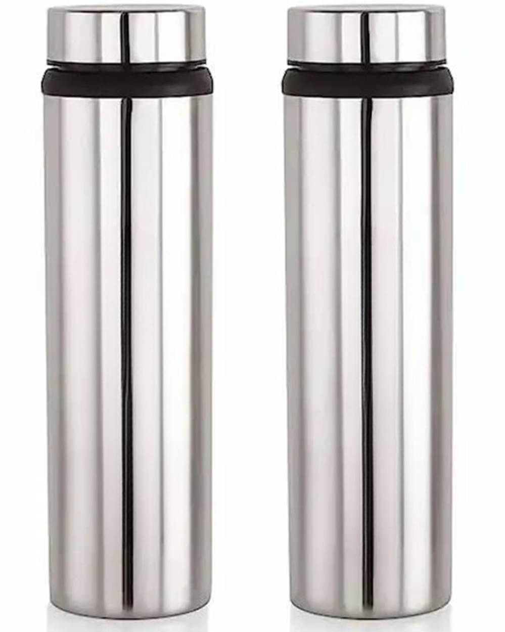     			CrossPan Water Bottles / Fridge Bottles Silver Stainless Steel Water Bottle 750 mL ( 2 )