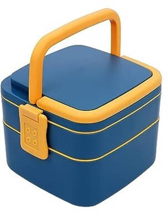 FITAZA 2 LAYER SQUARE LUNCH BOX Plastic Lunch Box 1 - Container ( Pack of 1 ) FITAZA 2 LAYER SQUARE LUNCH BOX Plastic Lunch Box 1 - Container ( Pack of 1 )