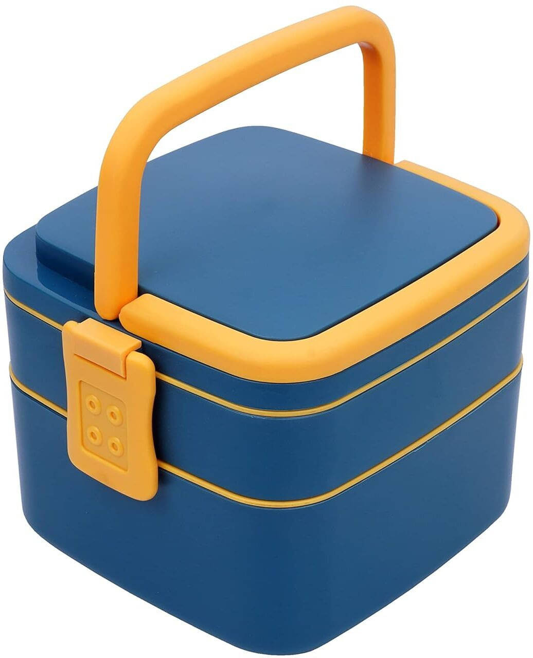     			FITAZA Double-Layer Square Lunch Box Plastic Lunch Box 1 - Container ( Pack of 1 )