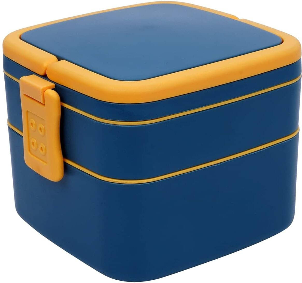 FIVANIO Double-Layer Square Lunch Box Plastic Lunch Box 1 - Container ( Pack of 1 ) FIVANIO Double-Layer Square Lunch Box Plastic Lunch Box 1 - Container ( Pack of 1 )