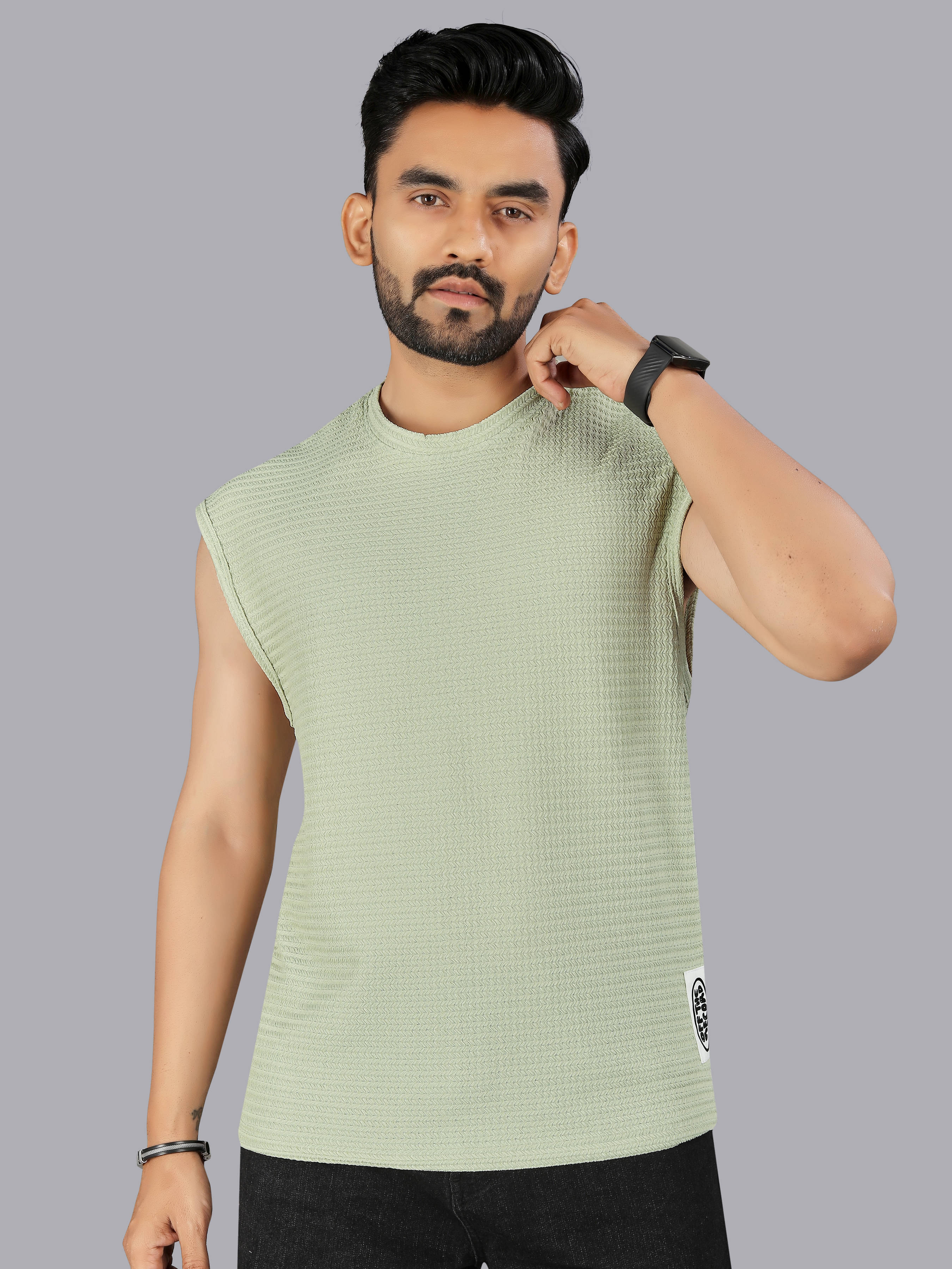     			FTX Pack of 1 Cotton Blend Gym Vest For Men ( Green )