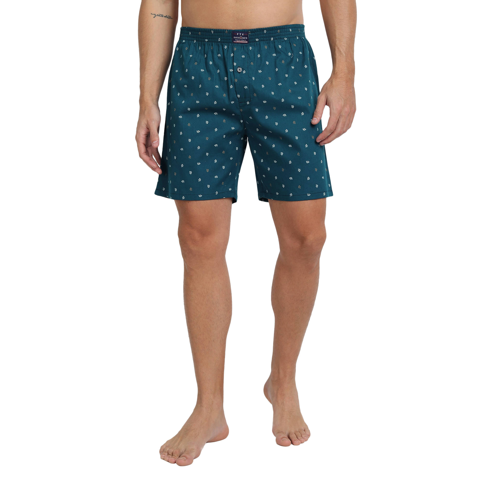     			FTX Pack of 1 Cotton Boxers For Men's ( Dark Green )