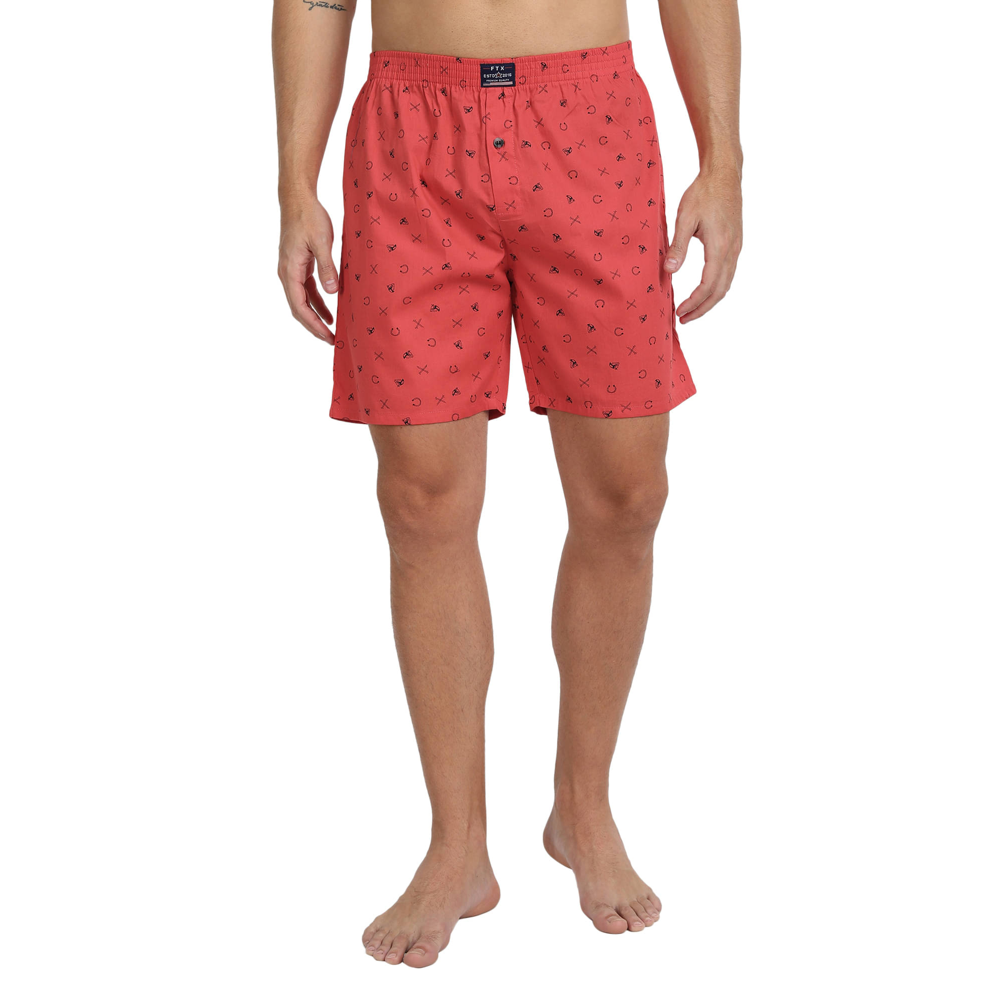     			FTX Pack of 1 Cotton Boxers For Men's ( Red )