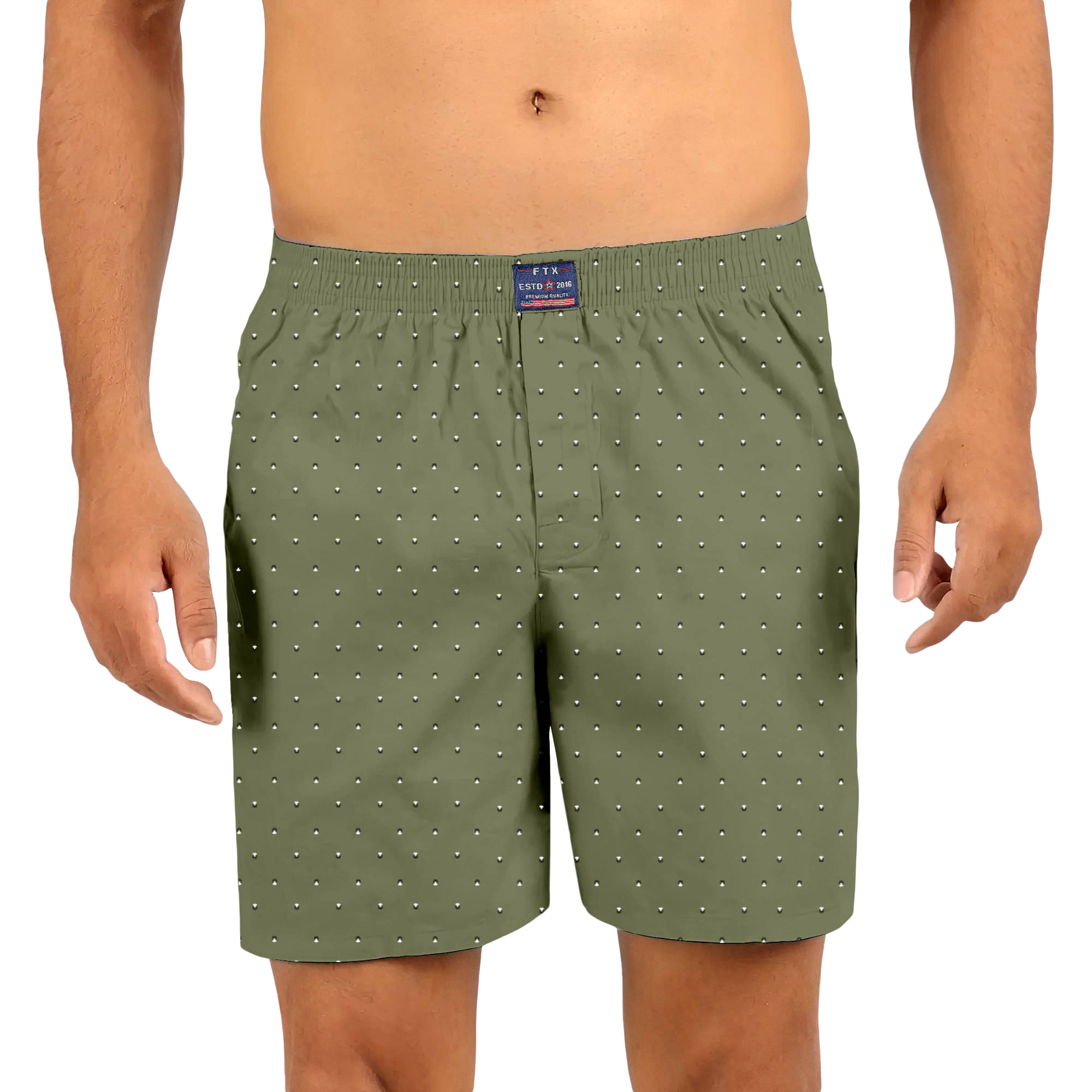 FTX Pack of 1 Cotton Boxers For Men's ( Olive ) FTX Pack of 1 Cotton Boxers For Men's ( Olive )