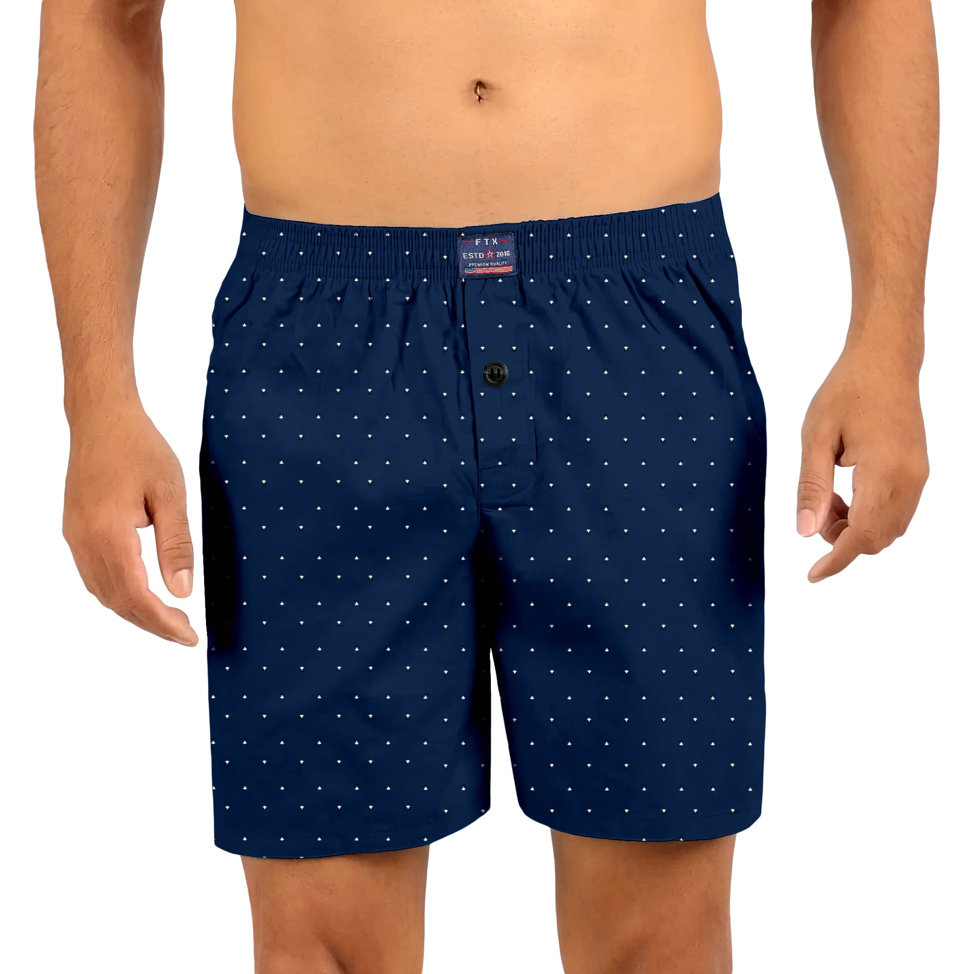 FTX Pack of 1 Cotton Boxers For Men's ( Blue )