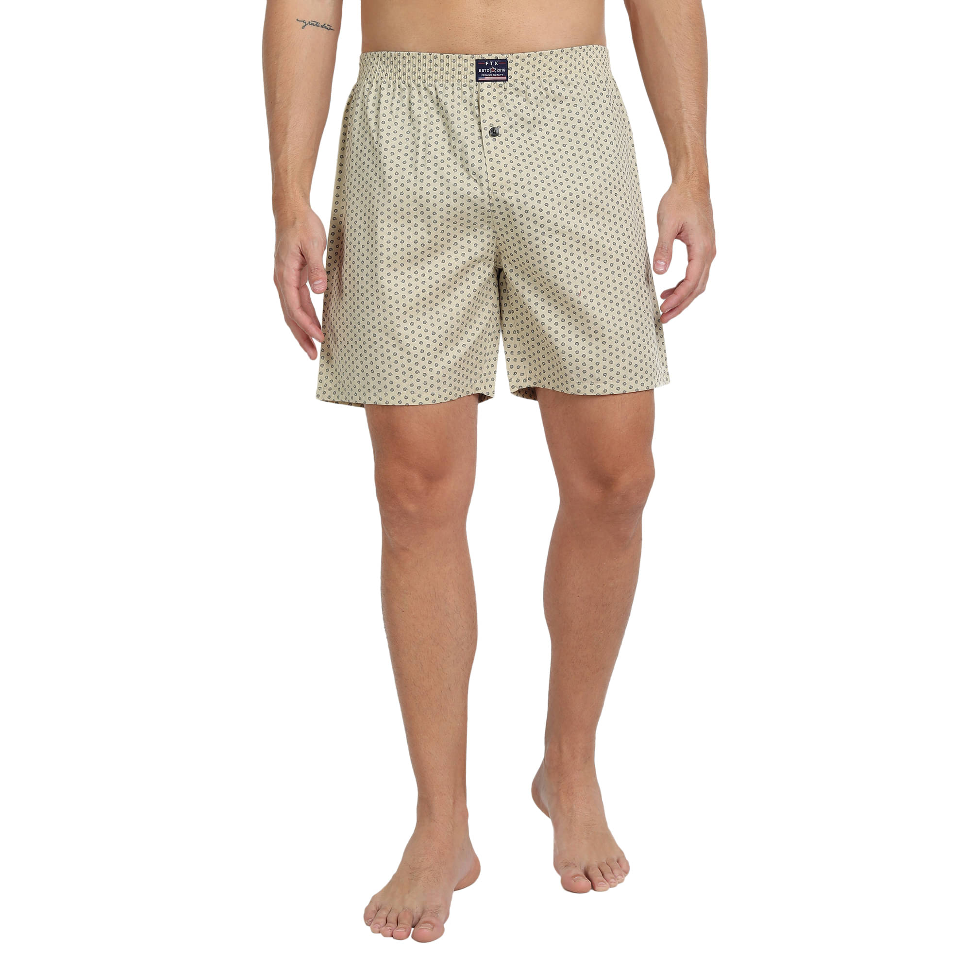     			FTX Pack of 1 Cotton Boxers For Men's ( Beige )