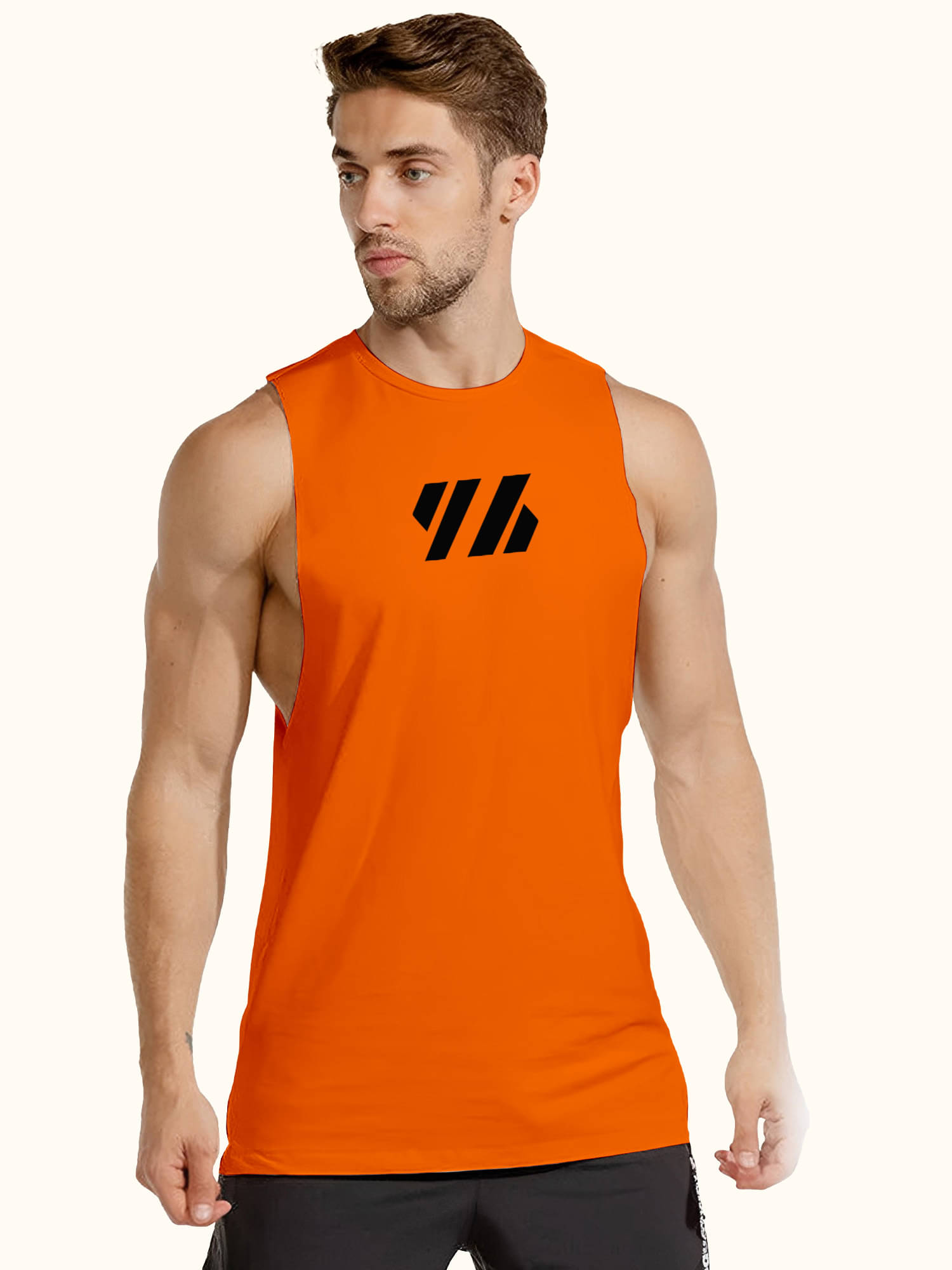 FTX Pack of 1 Lycra Gym Vest For Men ( Orange ) FTX Pack of 1 Lycra Gym Vest For Men ( Orange )