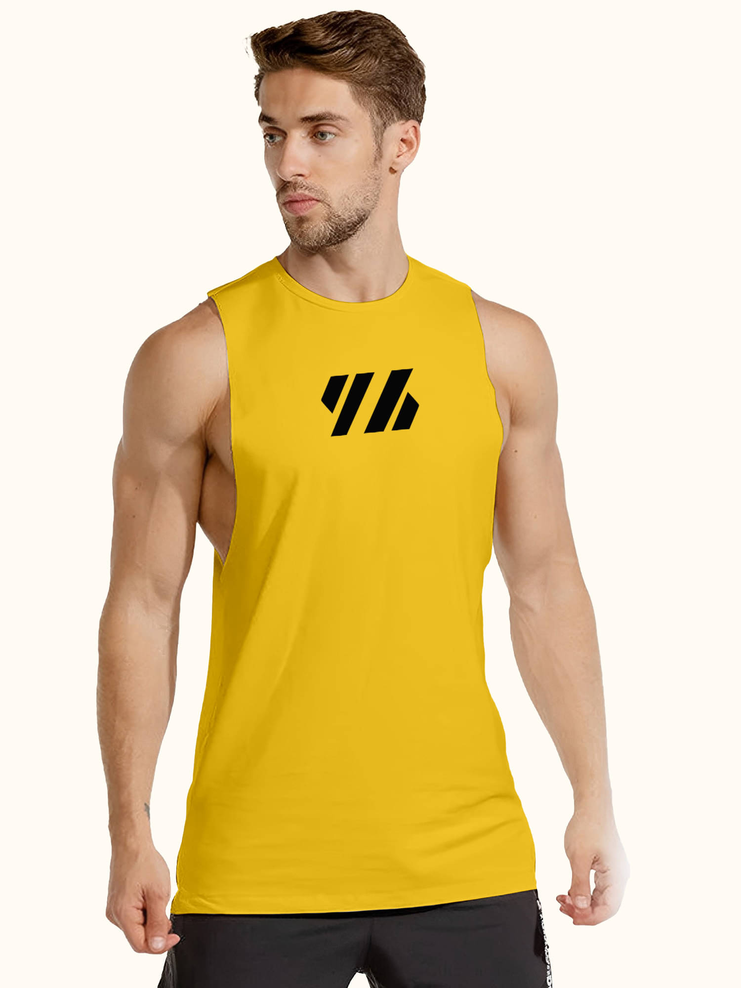     			FTX Pack of 1 Lycra Gym Vest For Men ( Gold )