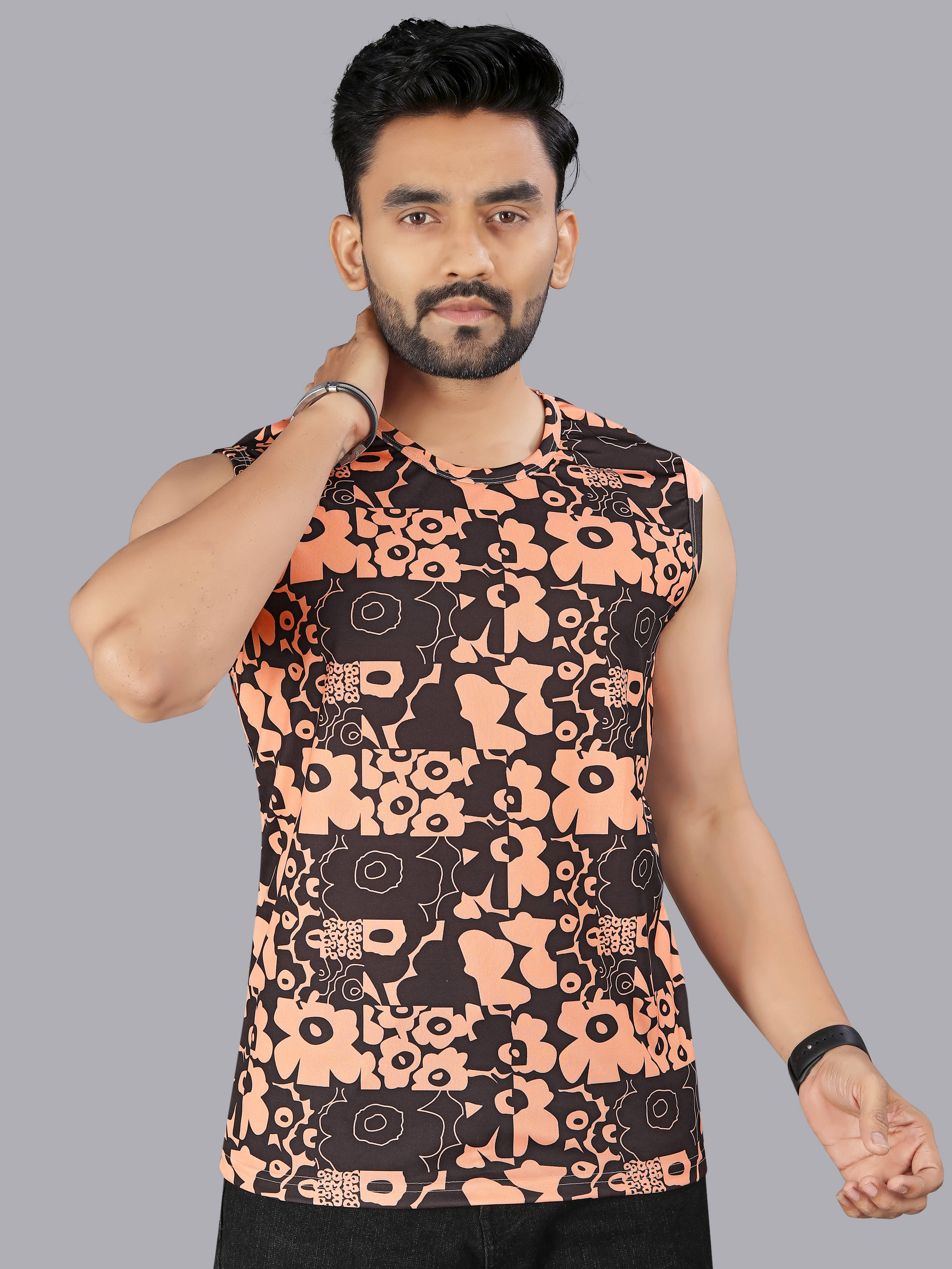     			FTX Pack of 1 Polyester Gym Vest For Men ( Coffee )