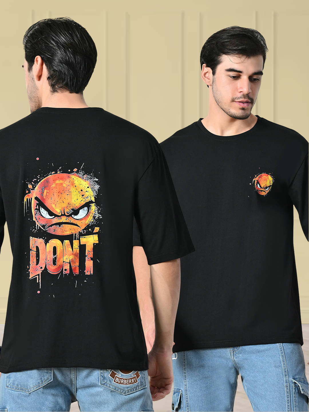 Glito Men Cotton Blend Regular Fit Printed T-Shirt ( Black ) Glito Men Cotton Blend Regular Fit Printed T-Shirt ( Black )