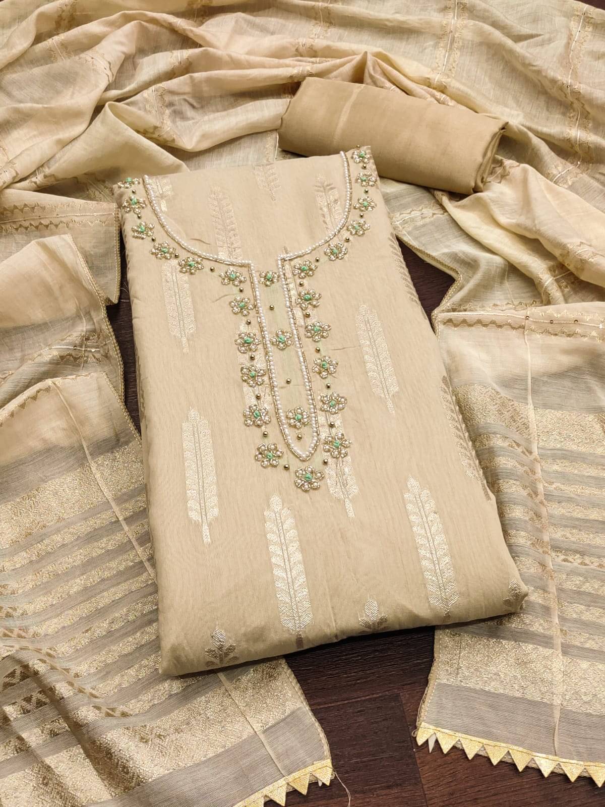 HL SILKMILLS Women Banarasi Unstitched Dress Material ( Brown ) HL SILKMILLS Women Banarasi Unstitched Dress Material ( Brown )