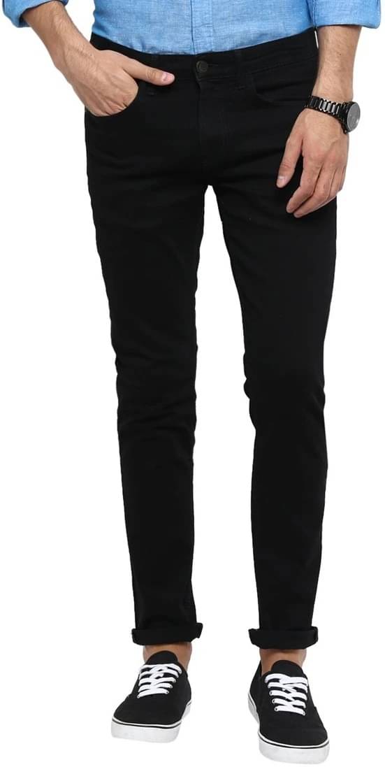     			IndiRocks Slim Fit Clean Look Men's Jeans - Black ( Pack of 1 )