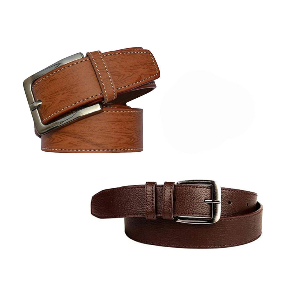    			Kastner - Multicolor PU Men's Casual Belt ( Pack of 2 )