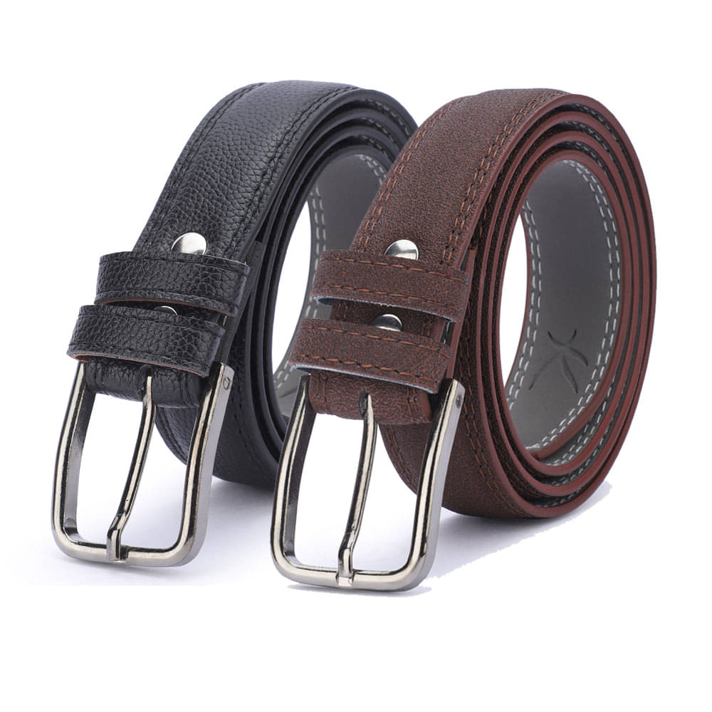 Kastner - Multicolor PU Men's Casual Belt ( Pack of 2 ) Kastner - Multicolor PU Men's Casual Belt ( Pack of 2 )