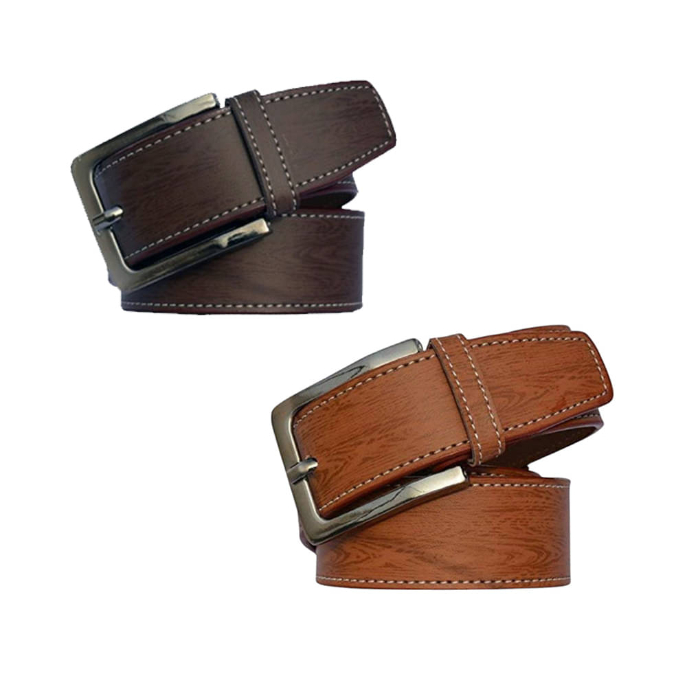     			Kastner - Multicolor PU Men's Casual Belt ( Pack of 2 )
