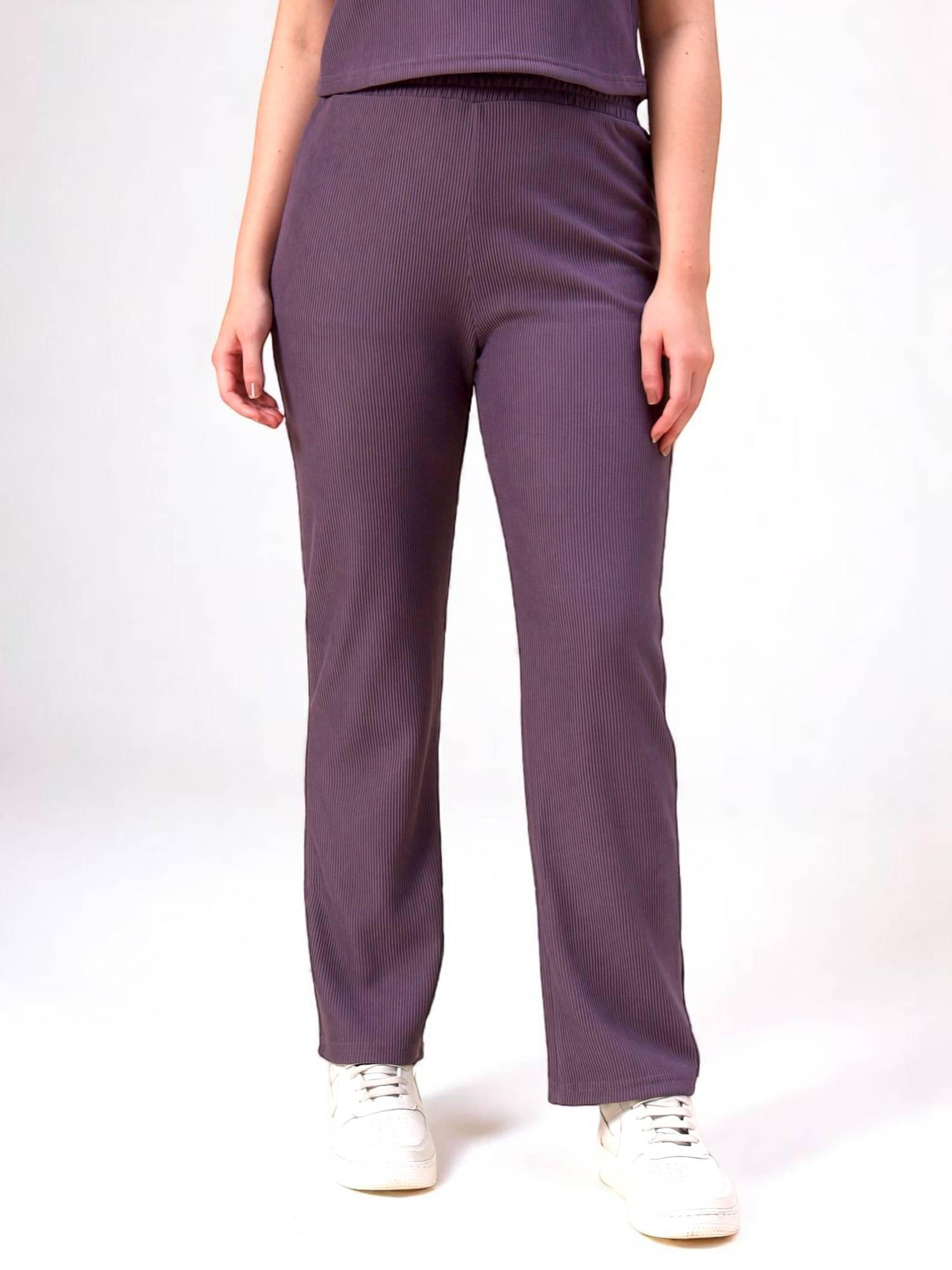     			Leewan Pack of 1 Cotton Straight Women's Casual Pants ( Lavender )