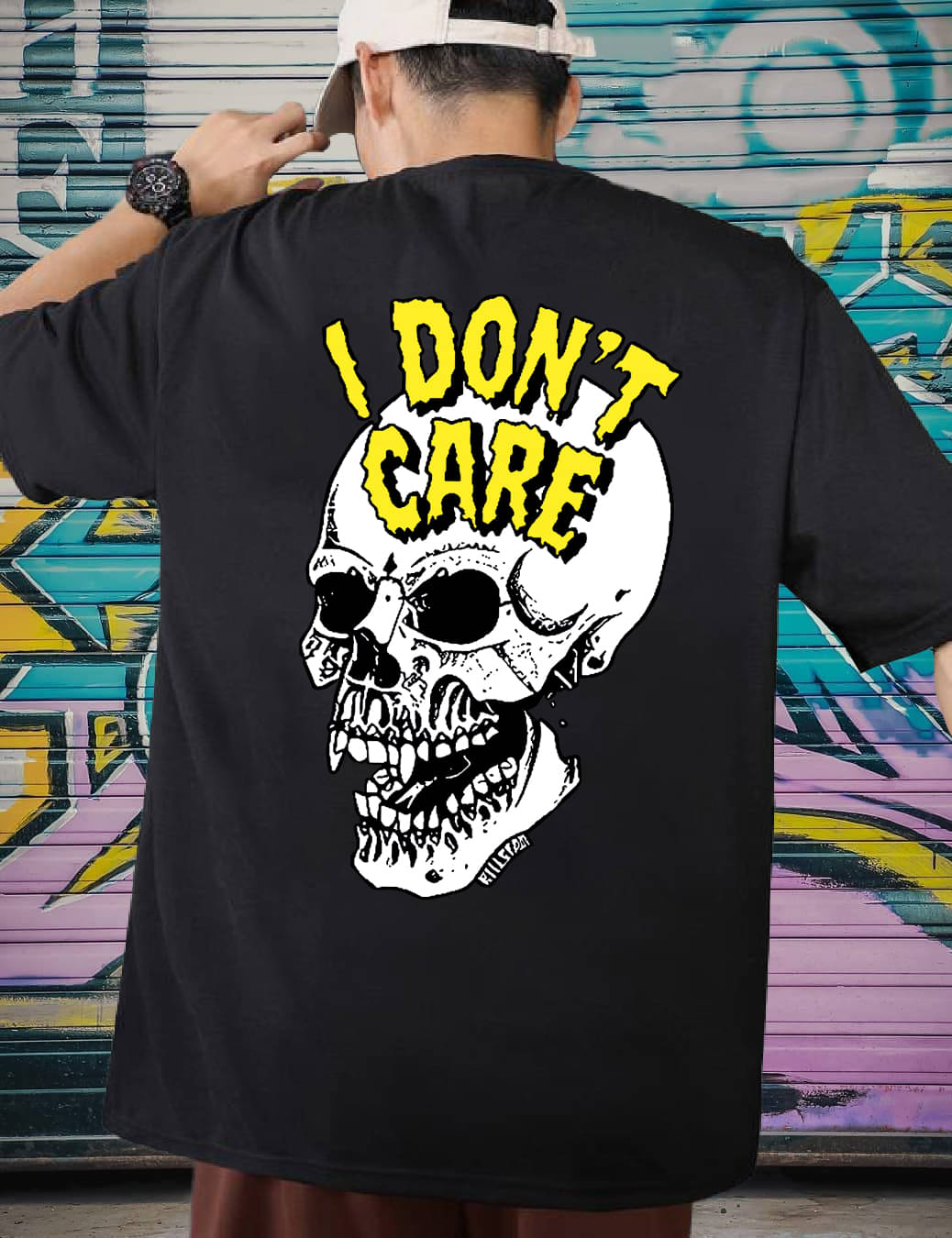 MANLINO Men Cotton Blend Oversized Fit Printed T-Shirt ( Black ) MANLINO Men Cotton Blend Oversized Fit Printed T-Shirt ( Black )