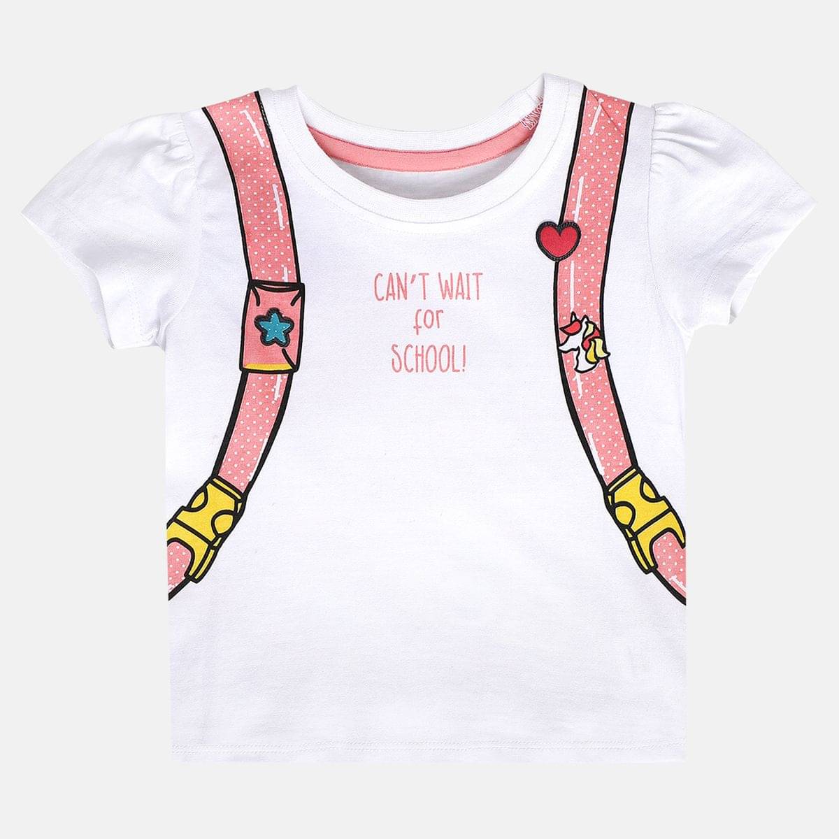     			MINI KLUB Pack of 1 Baby Girls Cotton Top ( White )