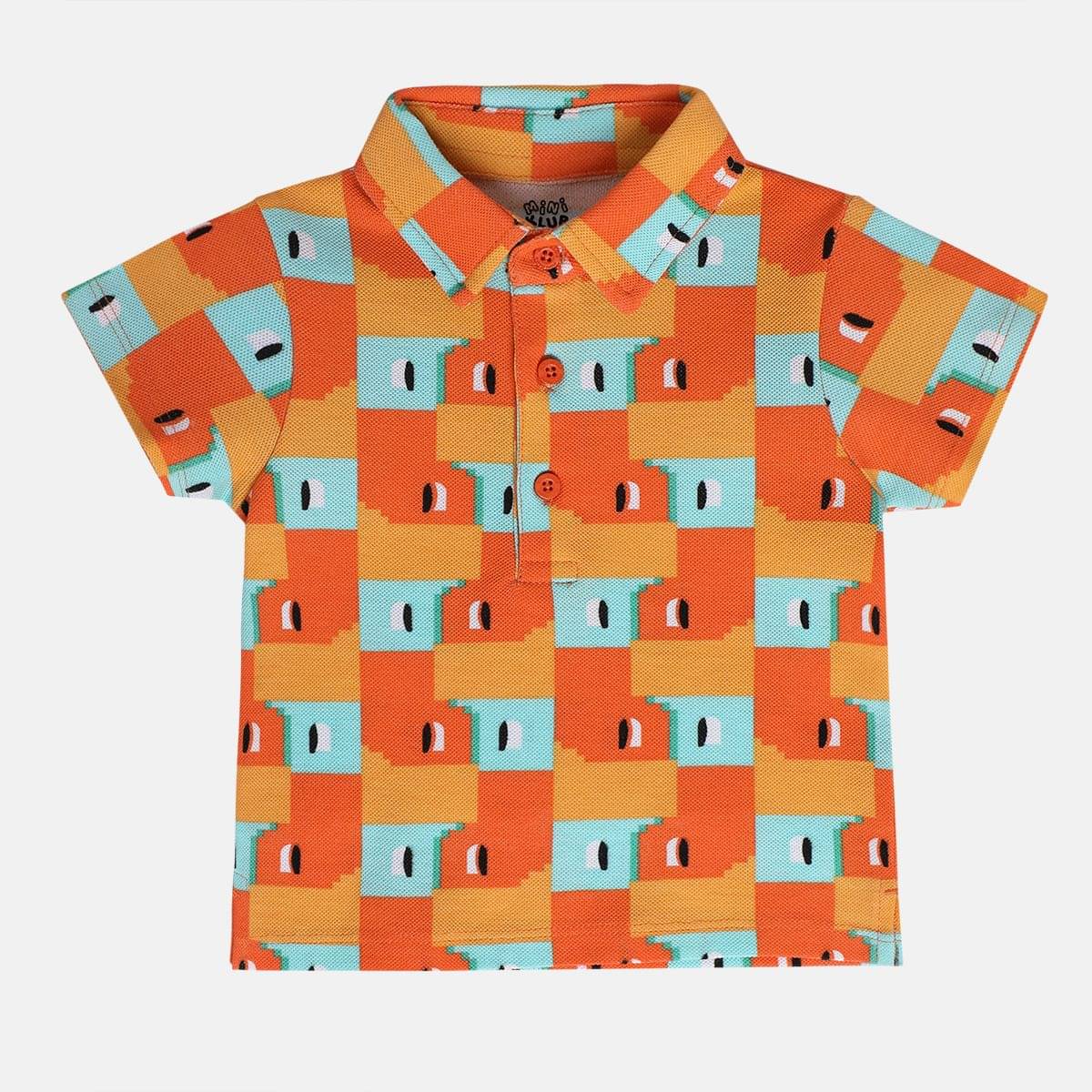     			MINI KLUB Pack of 1 Baby Boys Cotton Polo T-Shirt ( Orange )